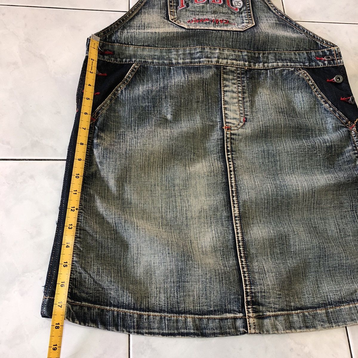 Fubu 🍻Send Your OFFER🍻 ✨LIKE NEW✨ Fubu Y2k Denim Overall Skirt Size 36" / US 14 / IT 50 - 24 Thumbnail