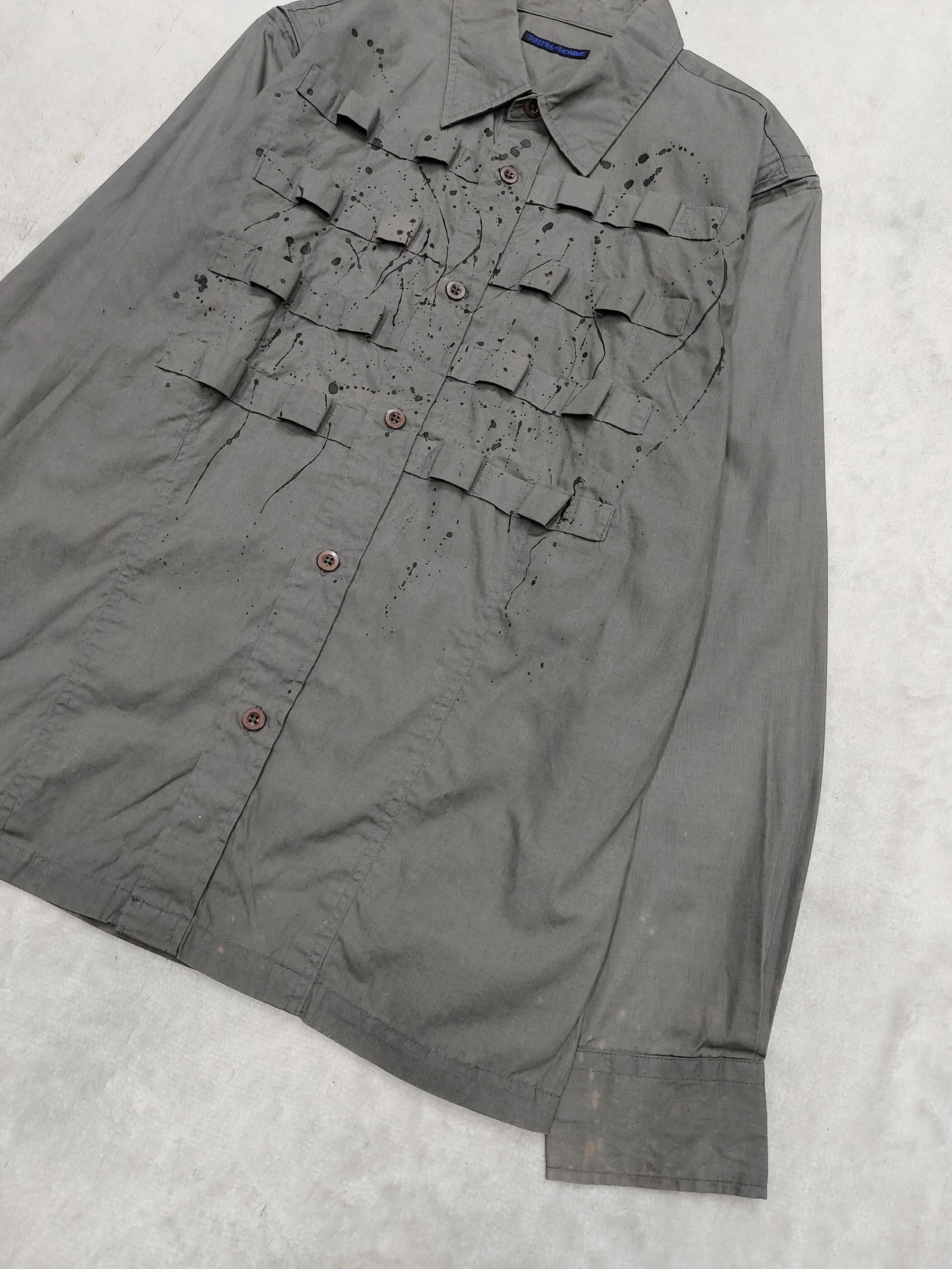 291295=Homme 00s 291295 Homme- Archive Multi Loop Splatter Tactical Shirt Size US M / EU 48-50 / 2 - 3 Thumbnail