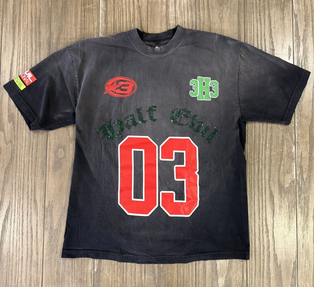 Half Evil ⚡️ Half Evil 333 Black 03 Race Team Tee Shirt Large ⚡️ Size US L / EU 52-54 / 3 - 1 Thumbnail