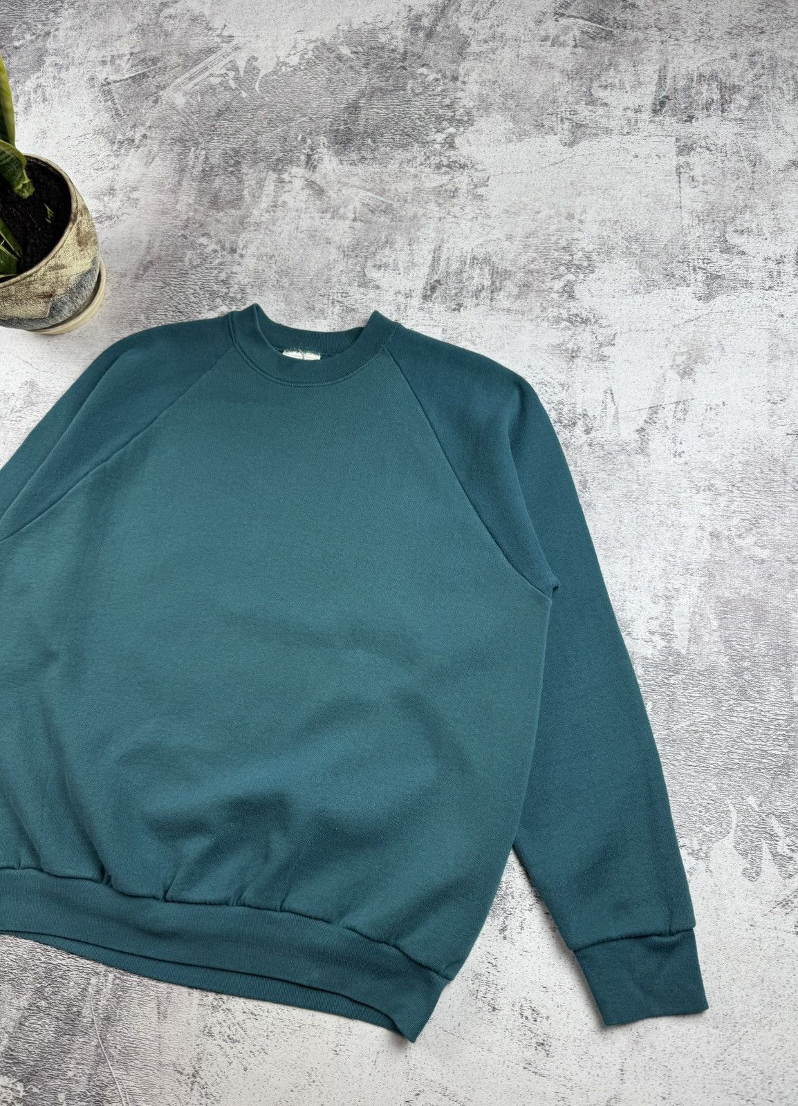 Fruit Of The Loom × Vintage Fruit of The Loom USA Blank 90s Hoodie Sweatshirt Pullover Size US XL / EU 56 / 4 - 3 Thumbnail