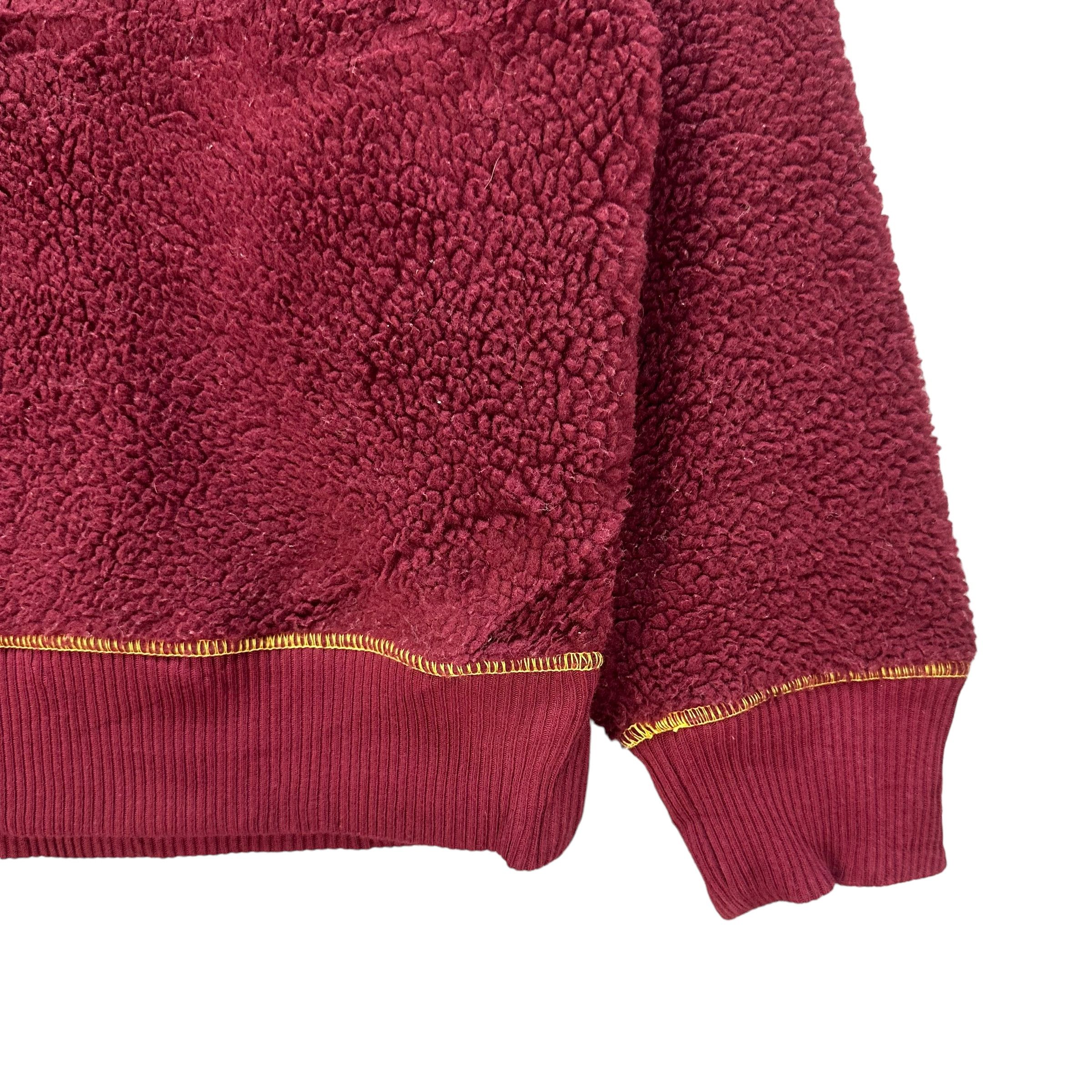 JW Anderson J.W.Anderson Deep Pile Pullover Maroon Fleece #8953-041 Size L / US 10 / IT 46 - 5 Thumbnail