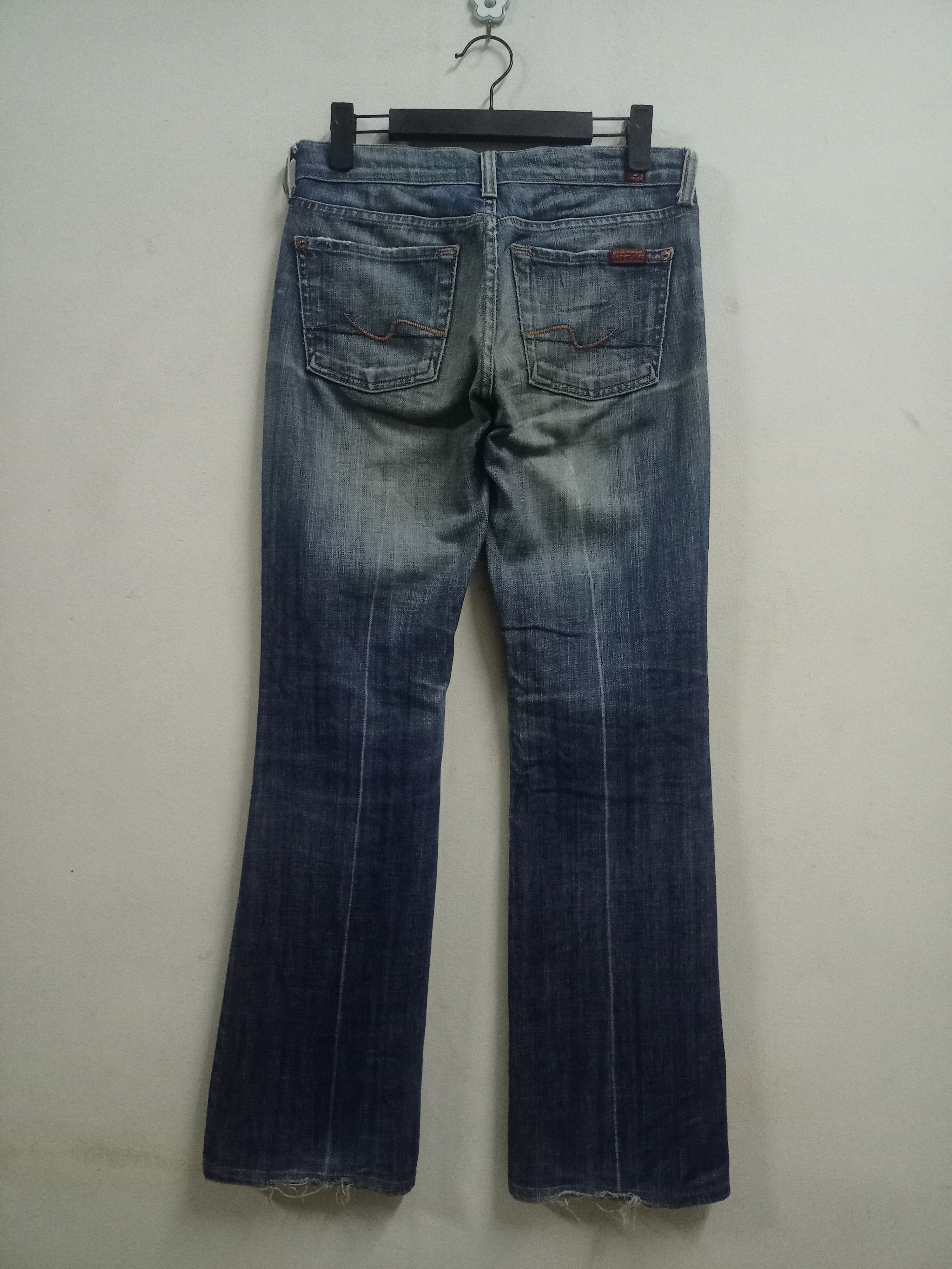 7 For All Mankind Vintage 7 For All Mankind Mud Wash Denim Flare Jeans Size 28" / US 6 / IT 42 - 2 Thumbnail