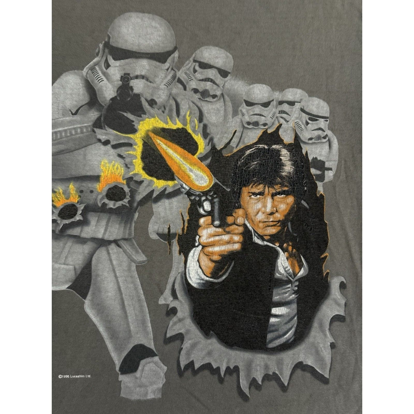Changes Vintage 1996 Changes Star Wars Han Solo Shirt - Men’s Large Size US L / EU 52-54 / 3 - 2 Thumbnail