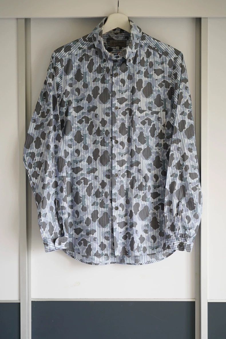 Yohji Yamamoto Yohji Yamamoto Yohji Yamamoto Blue Camouflage Long Sleeve Size US M / EU 48-50 / 2 - 1 Thumbnail