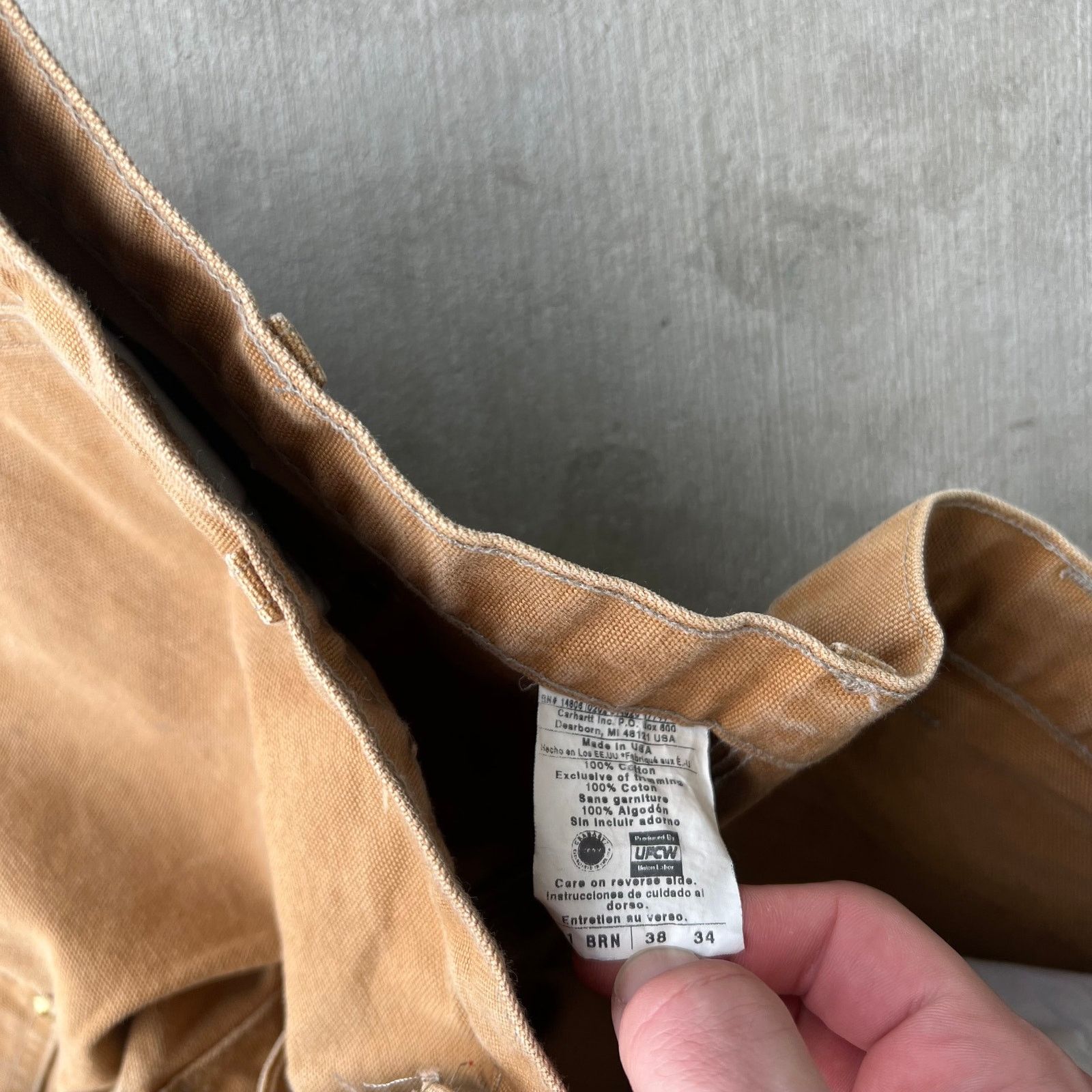 Carhartt × Vintage Carhartt brown faded double knee work wear carpenter pants Size US 36 / EU 52 - 8 Thumbnail