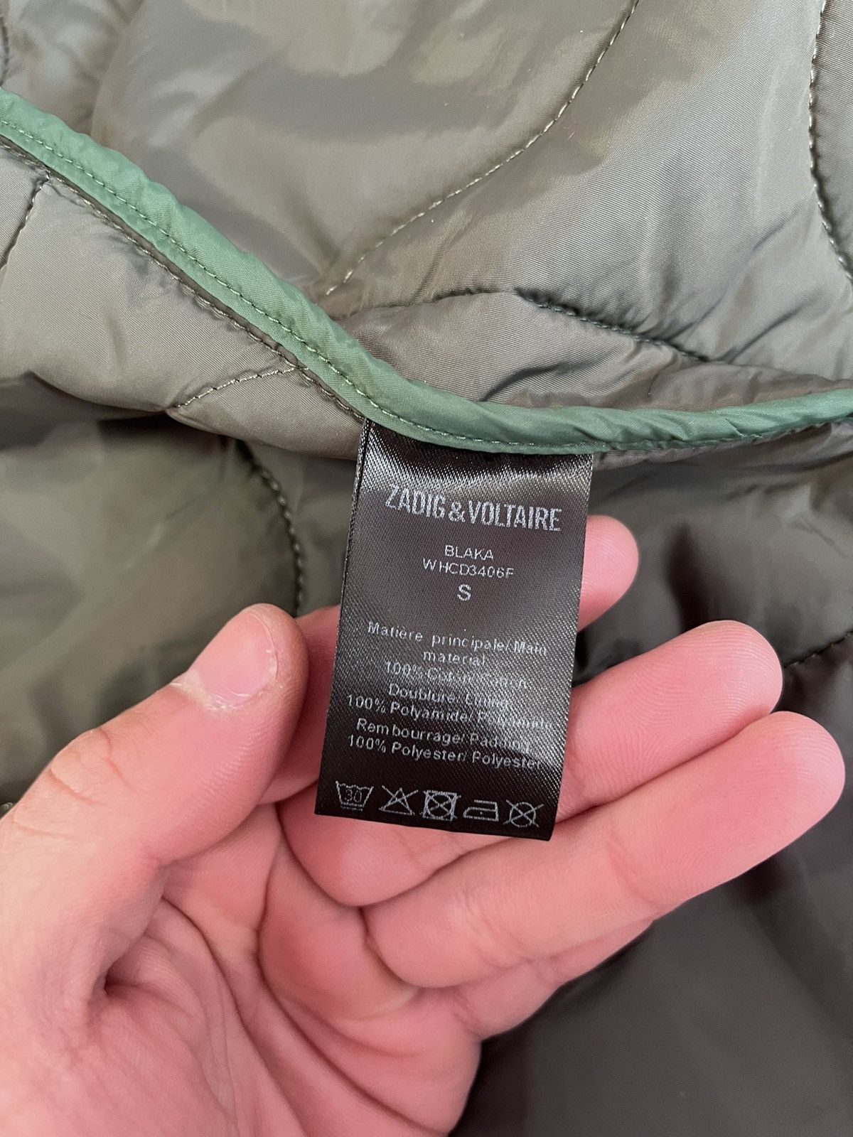 Zadig & Voltaire Zadig Voltaire Women Jacket Quilted Blaka Green RRP280$ Size S / US 4 / IT 40 - 3 Thumbnail