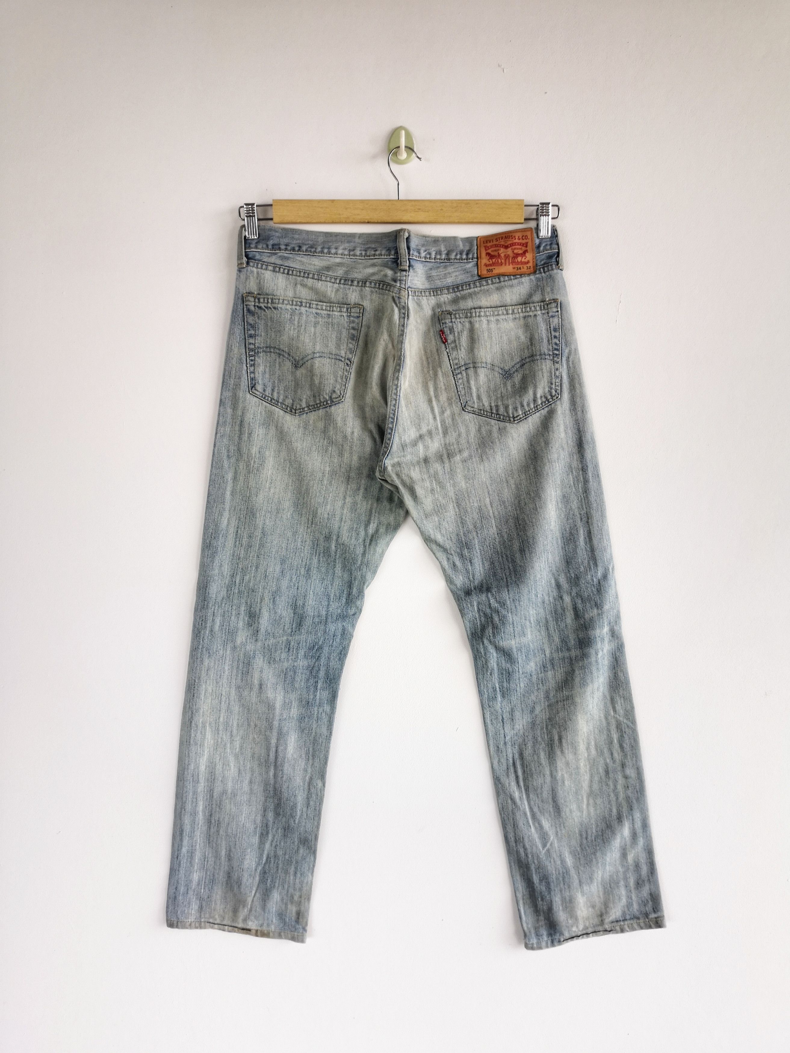 Jean Vintage Levis 505 Mud Wash Denim Distressed Levi's 505 Jeans Size US 34 / EU 50 - 2 Thumbnail