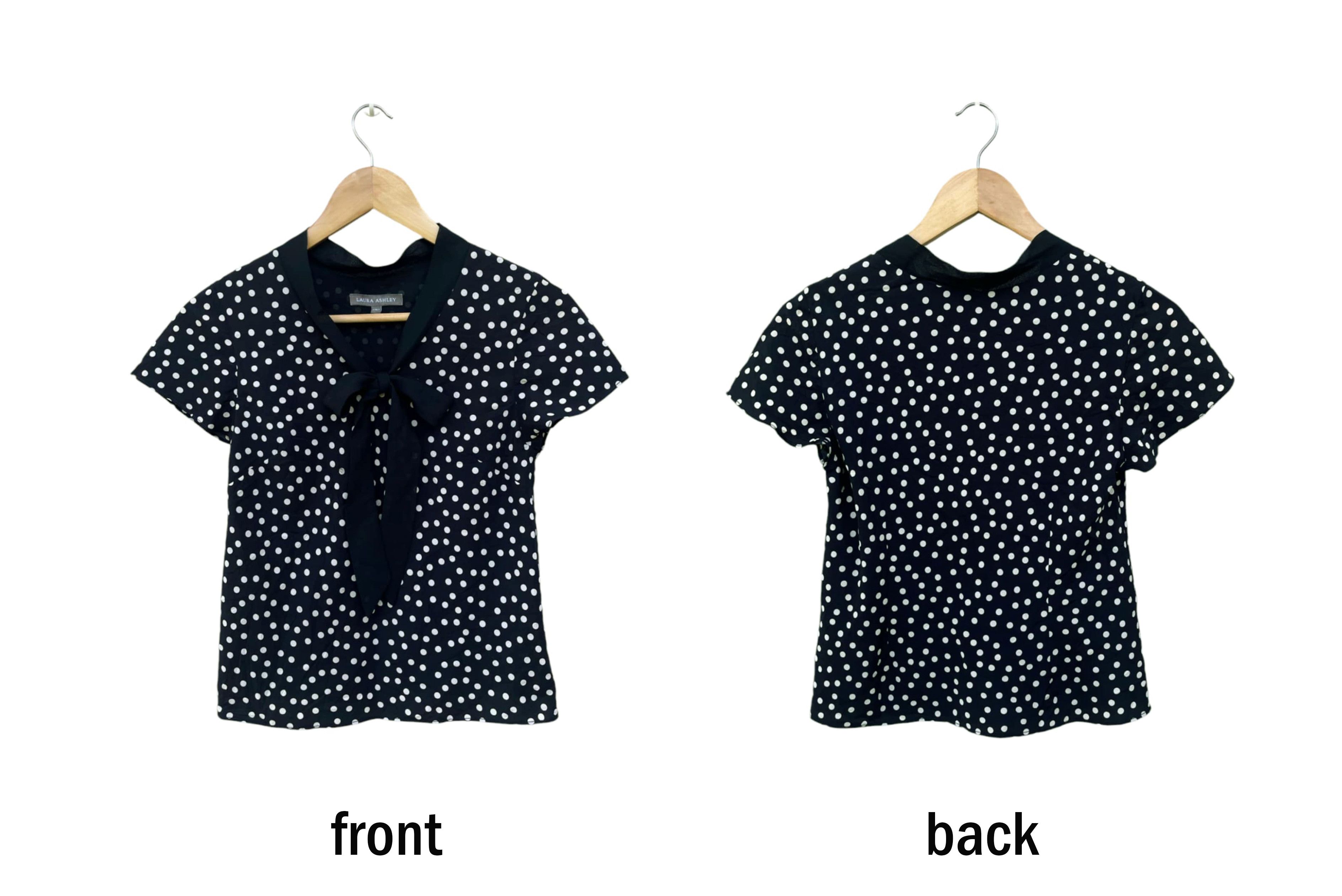 Laura Ashley LAURA ASHLEY pussy bow collar top, polka dot Ascot top Size M / US 6-8 / IT 42-44 - 2 Thumbnail