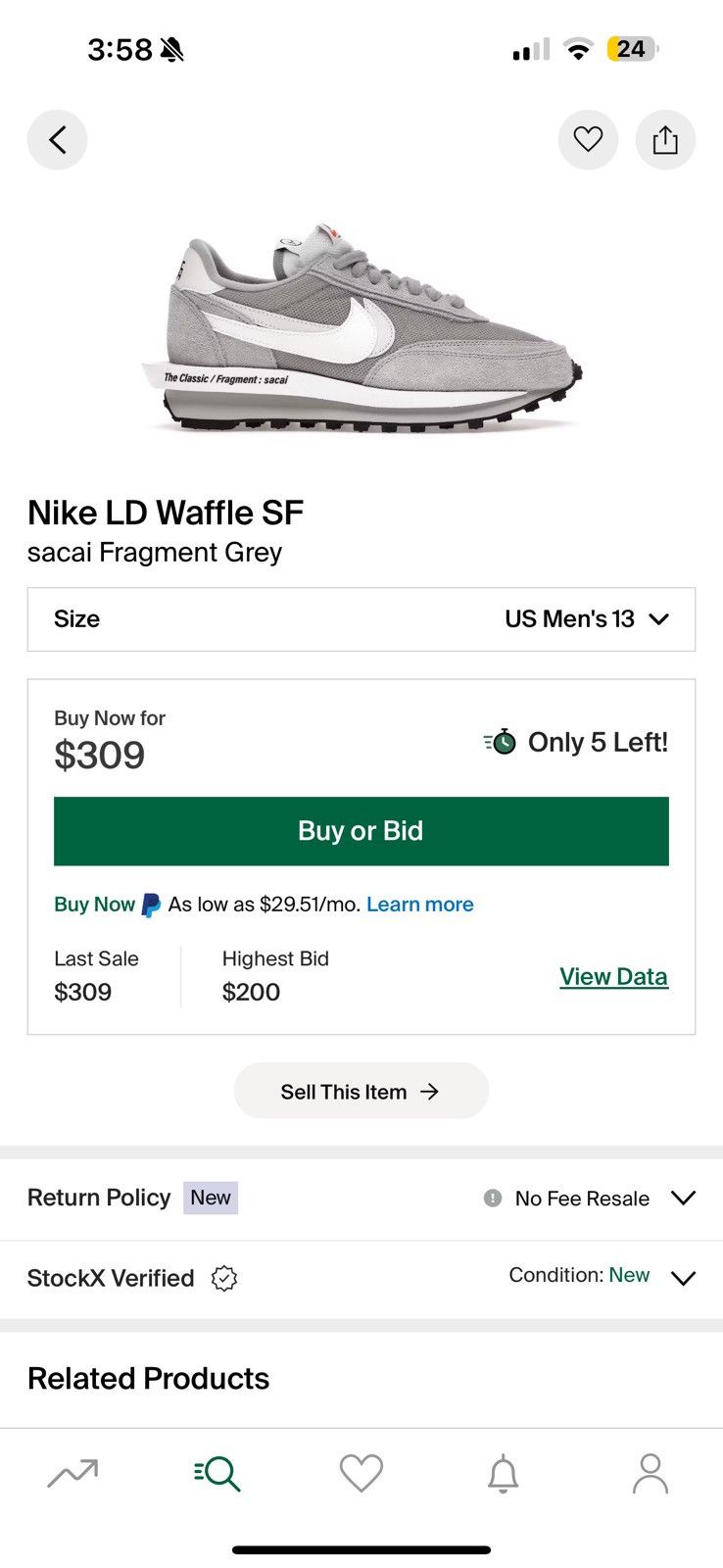 Nike Nike fragment waffle Size US 13 / EU 46 - 7 Thumbnail