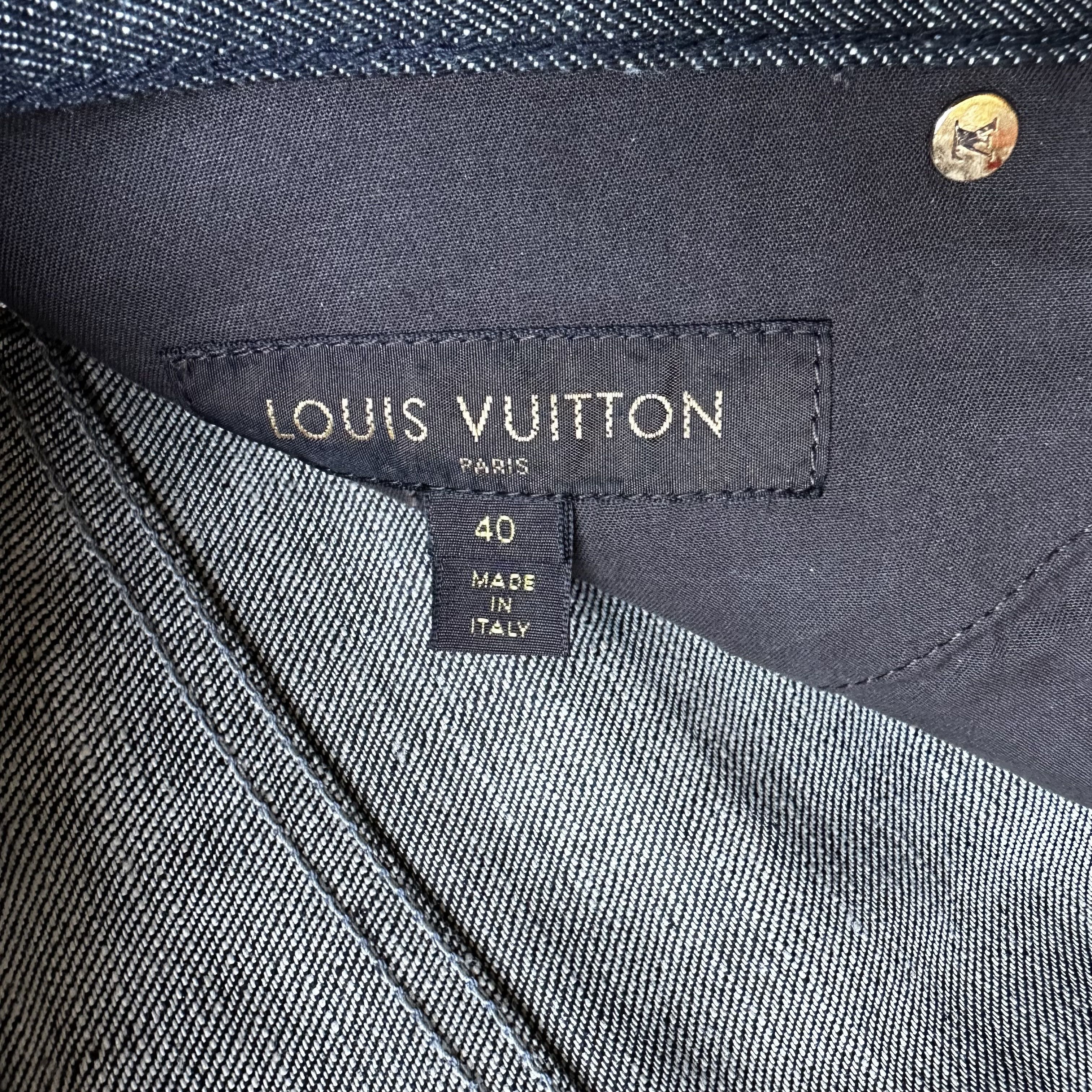 Louis Vuitton LOUIS VUITTON Dk Grey RAW COTTON DENIM Slim JEANS Sz 40 FR Size US 31 - 8 Thumbnail