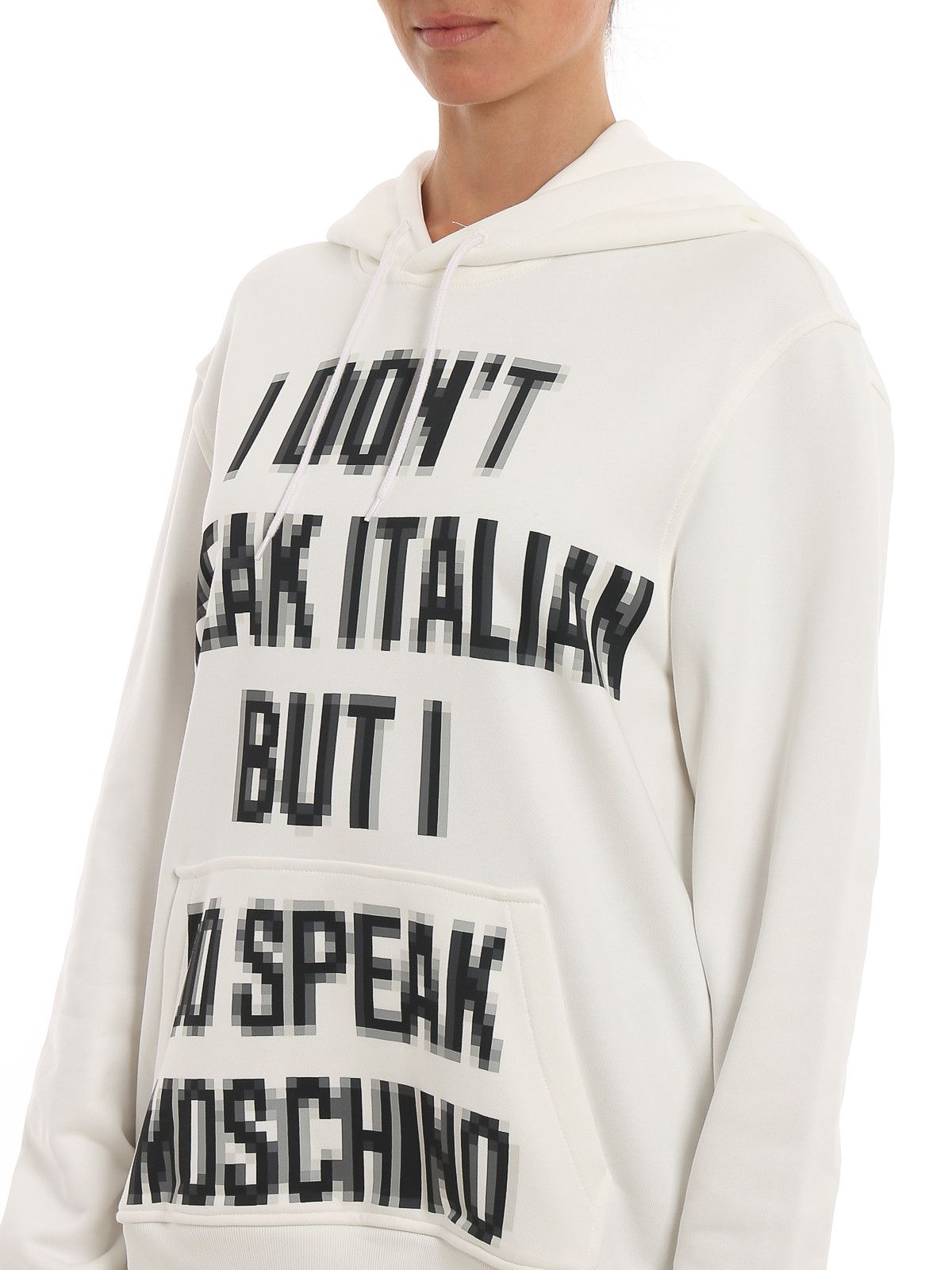 Moschino o1y0225 Hoodie in White Size US XXS / EU 40 - 2 Thumbnail
