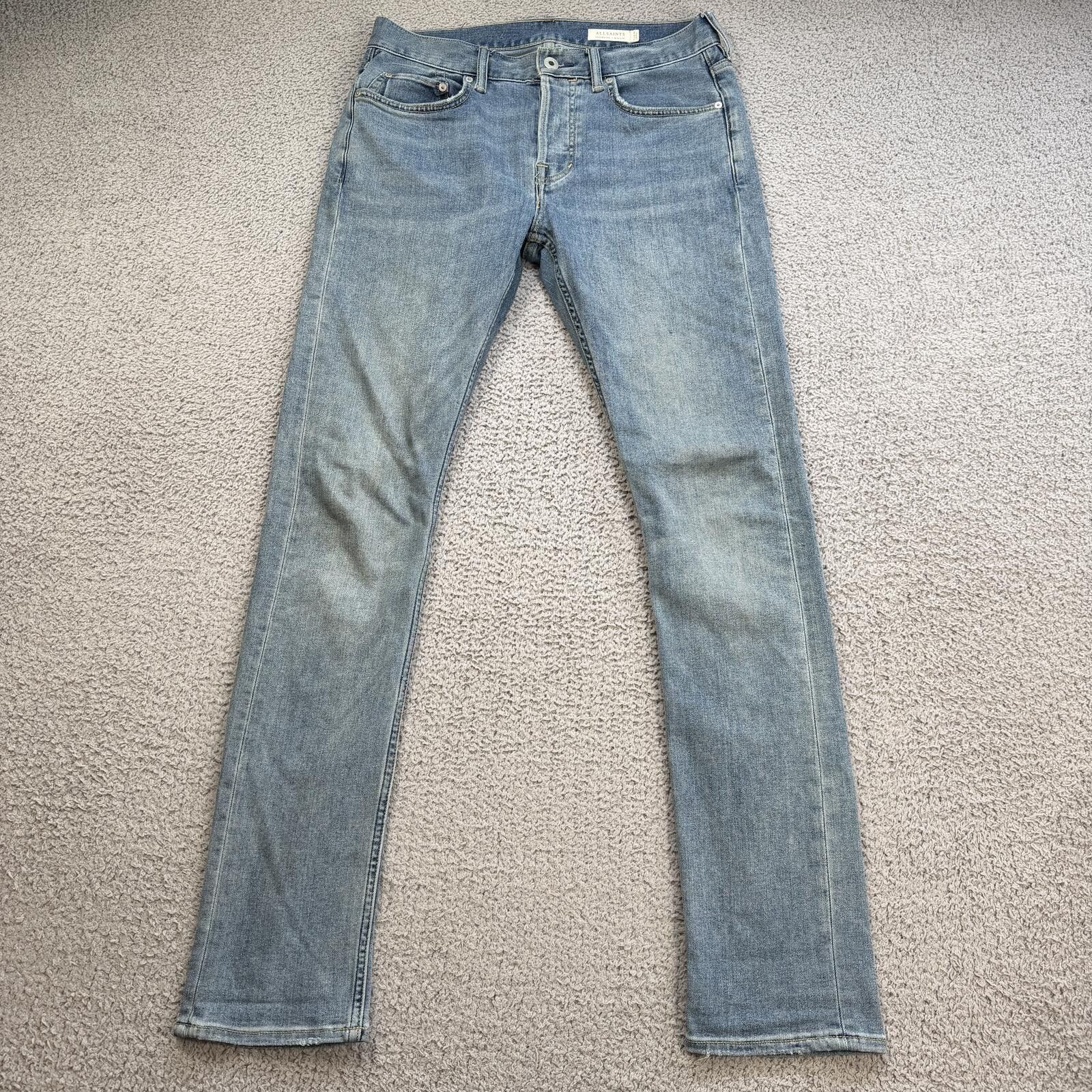Allsaints AllSaints Cigarette Jeans Light Wash Slim Straight 30x32 Size US 30 / EU 46 - 1 Thumbnail