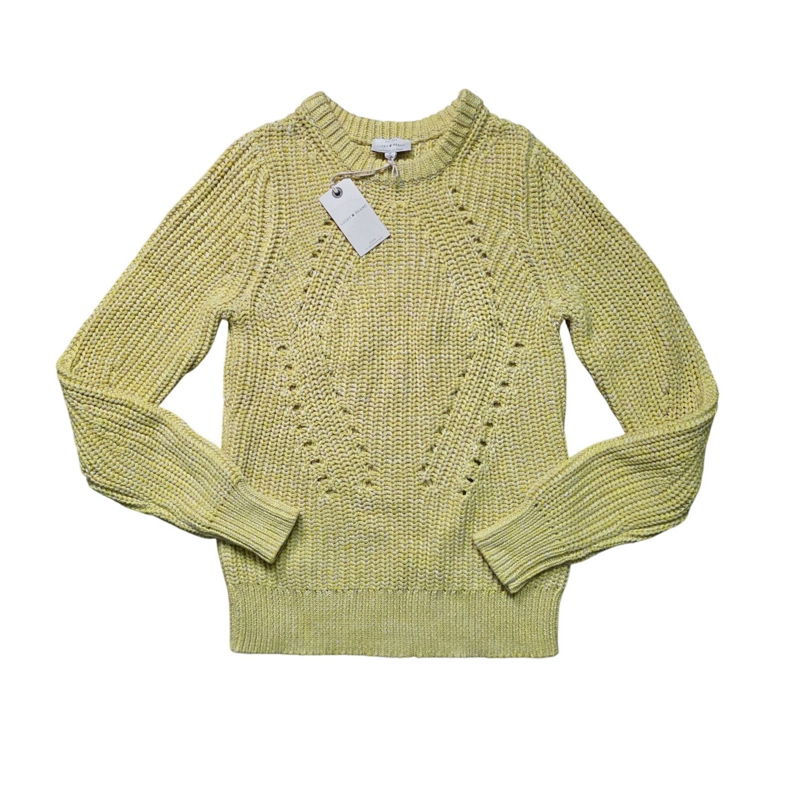 Lucky Brand Lucky Brand Pullover Sweater Women M Lemonade Cotton Knit Size M / US 6-8 / IT 42-44 - 1 Thumbnail