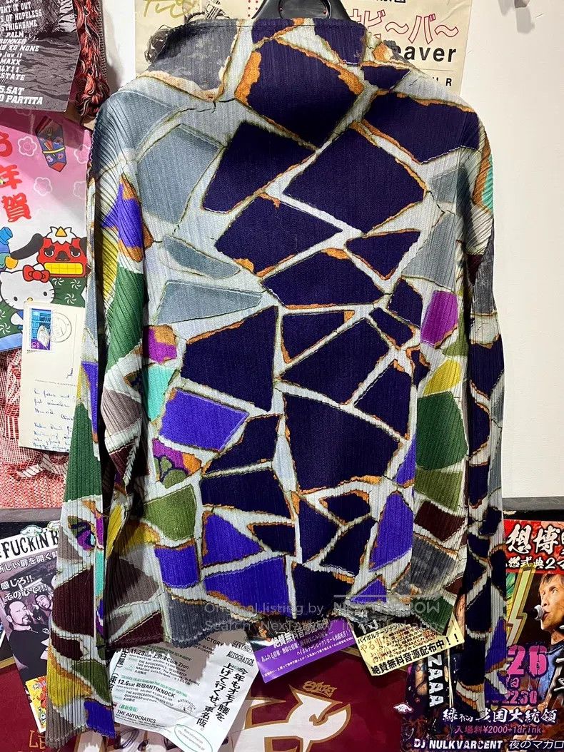 Issey Miyake Issey Miyake Colorful Tile Geometric Block Pleated Turtlen Size L / US 10 / IT 46 - 2 Thumbnail