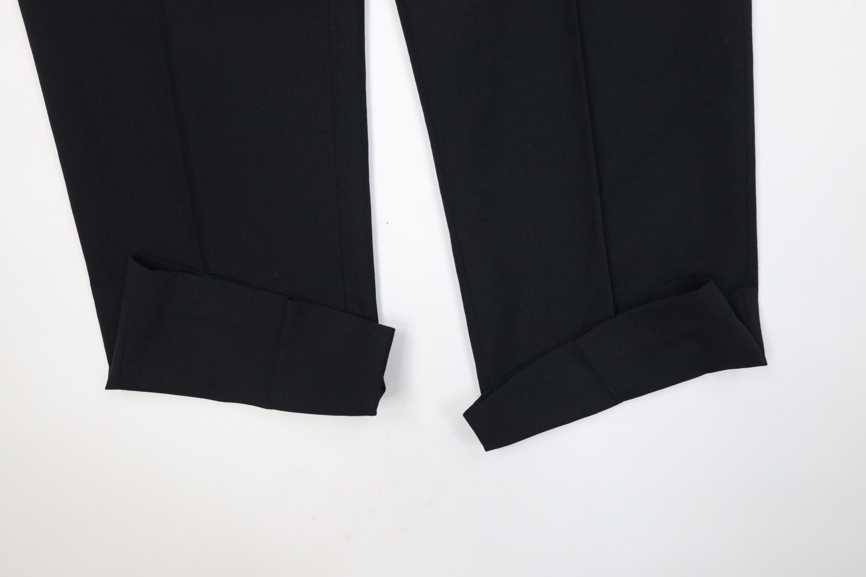 Vintage Vintage 90s Wool Blend Knit Wide Leg Chino Pants Black USA Size US 34 / EU 50 - 5 Thumbnail