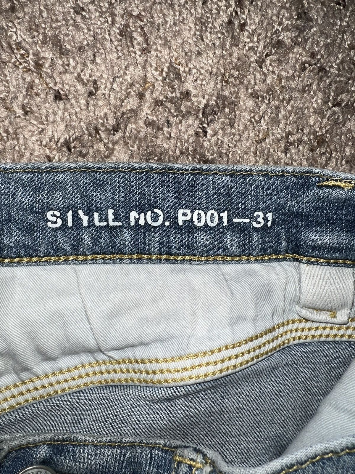 Purple Brand Purple Brand P001 Light Indigo Plain Vintage Size US 31 - 5 Thumbnail