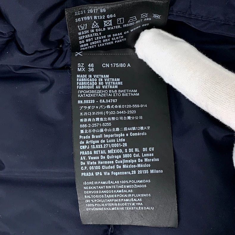 Prada Prada Dark blue triangle zipper down coat Size US S / EU 44-46 / 1 - 8 Thumbnail