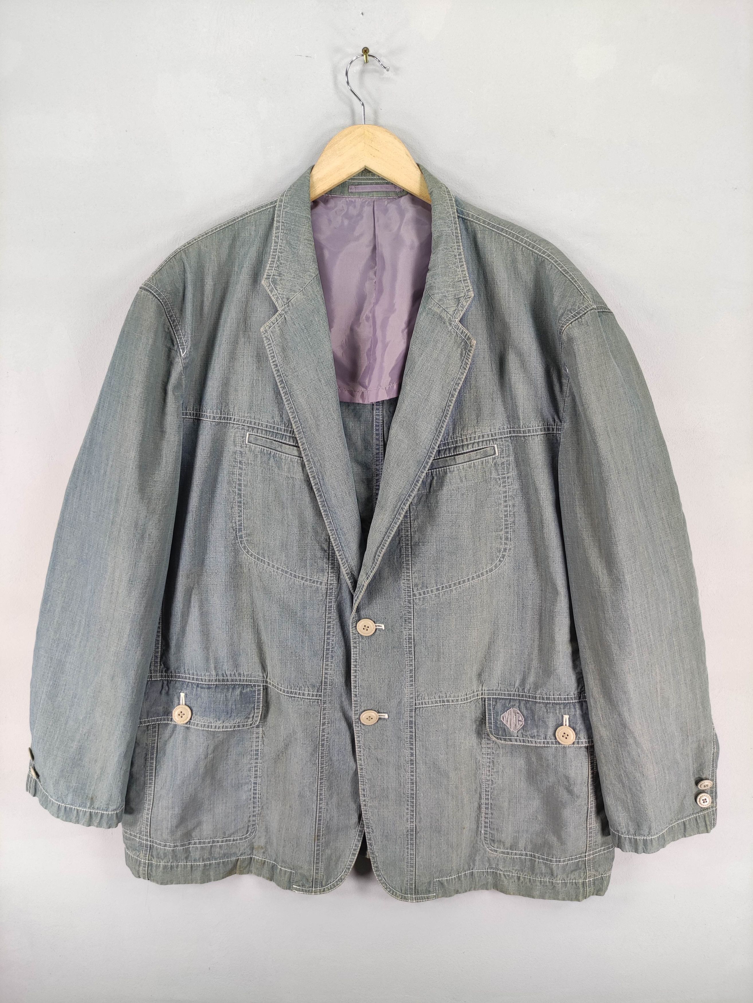 Japanese Brand Vintage Monterey&Carmei Denim Coat Jacket Size US XL / EU 56 / 4 - 1 Thumbnail