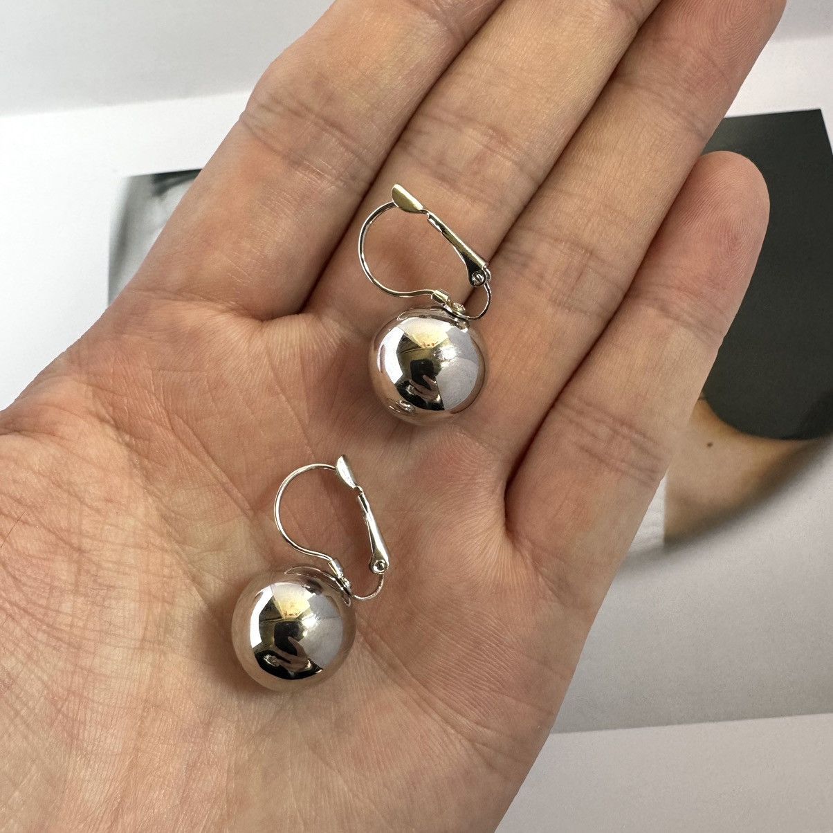 Other Metal Sliver Ball Dangle Drop Earrings for Women Size ONE SIZE - 4 Thumbnail