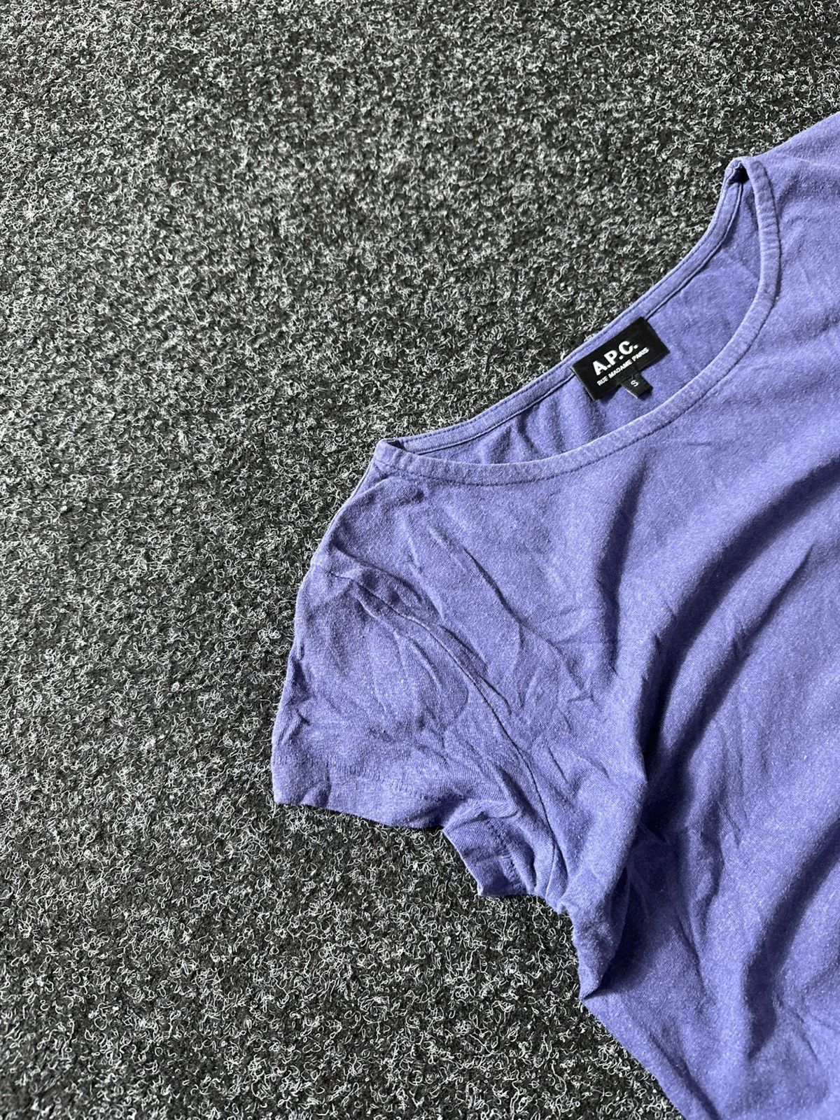 A.P.C. × Vintage 🚨 VINTAGE A.P.C. faded blue avant garde t shirt blanc Size S / US 4 / IT 40 - 4 Thumbnail