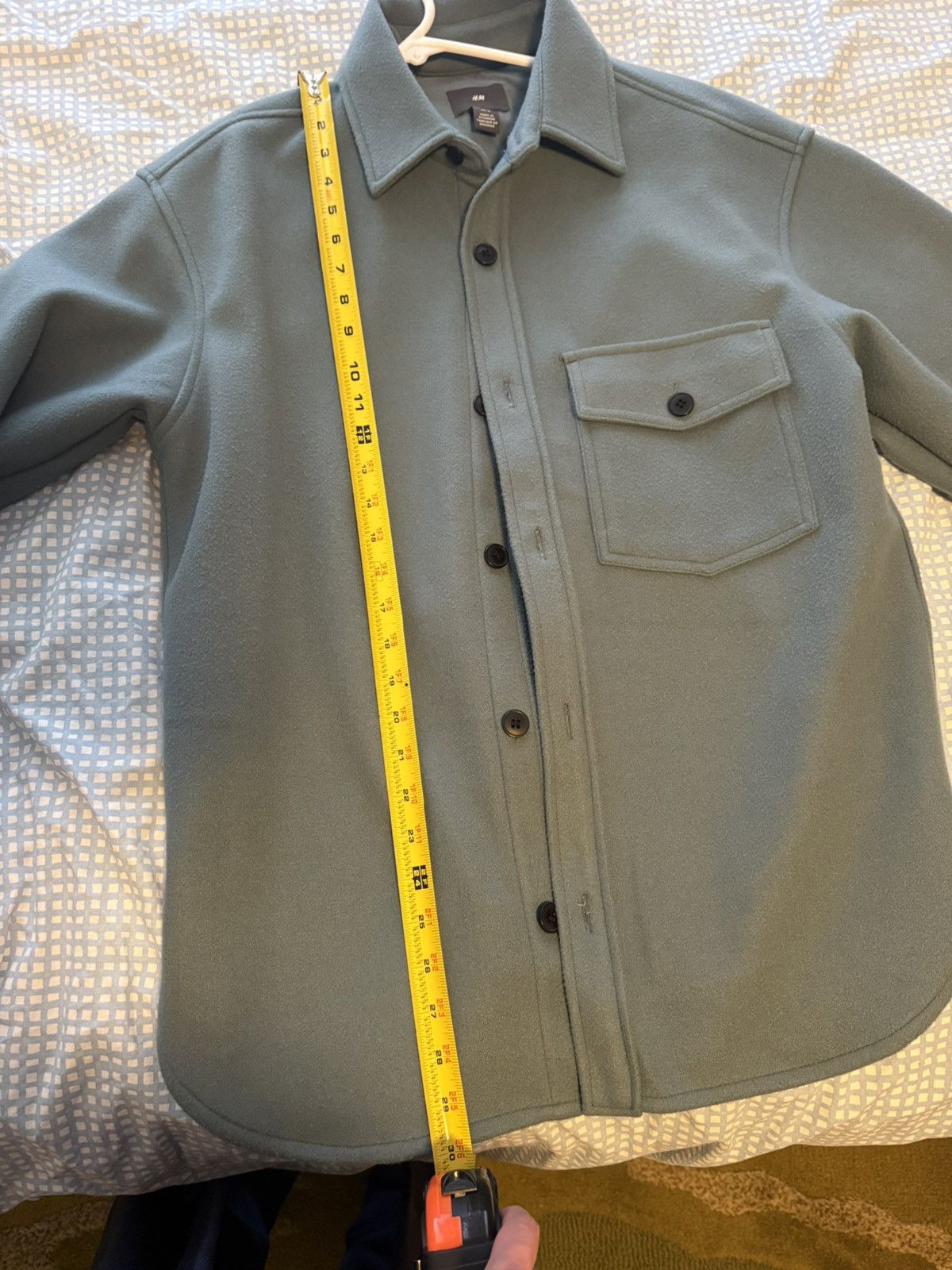 H&M Turquoise Button Up Jacket Size US M / EU 48-50 / 2 - 5 Thumbnail