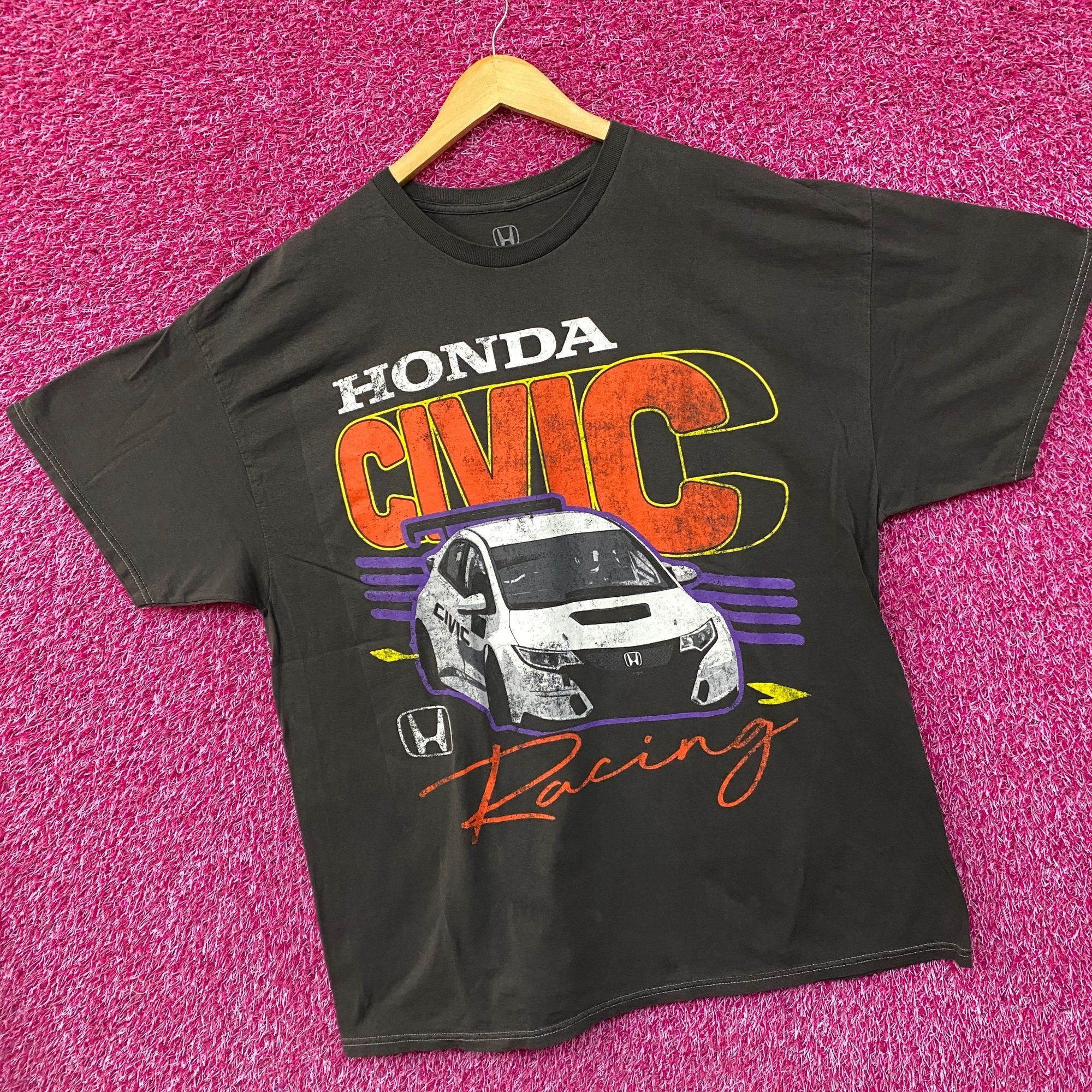 Honda Honda Civis Racing Car Art Poster T-Shirt O/S Size US XL / EU 56 / 4 - 3 Thumbnail