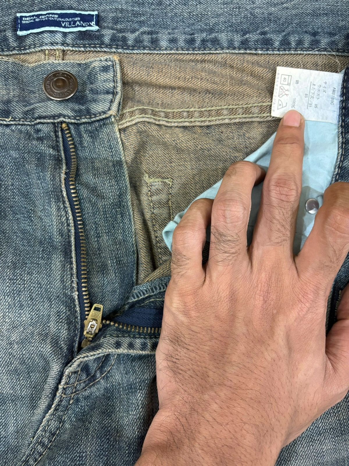 Japanese Brand Vintage Japanese Brand Rusty Wash Distress Baggy Jeans Size US 35 - 9 Thumbnail