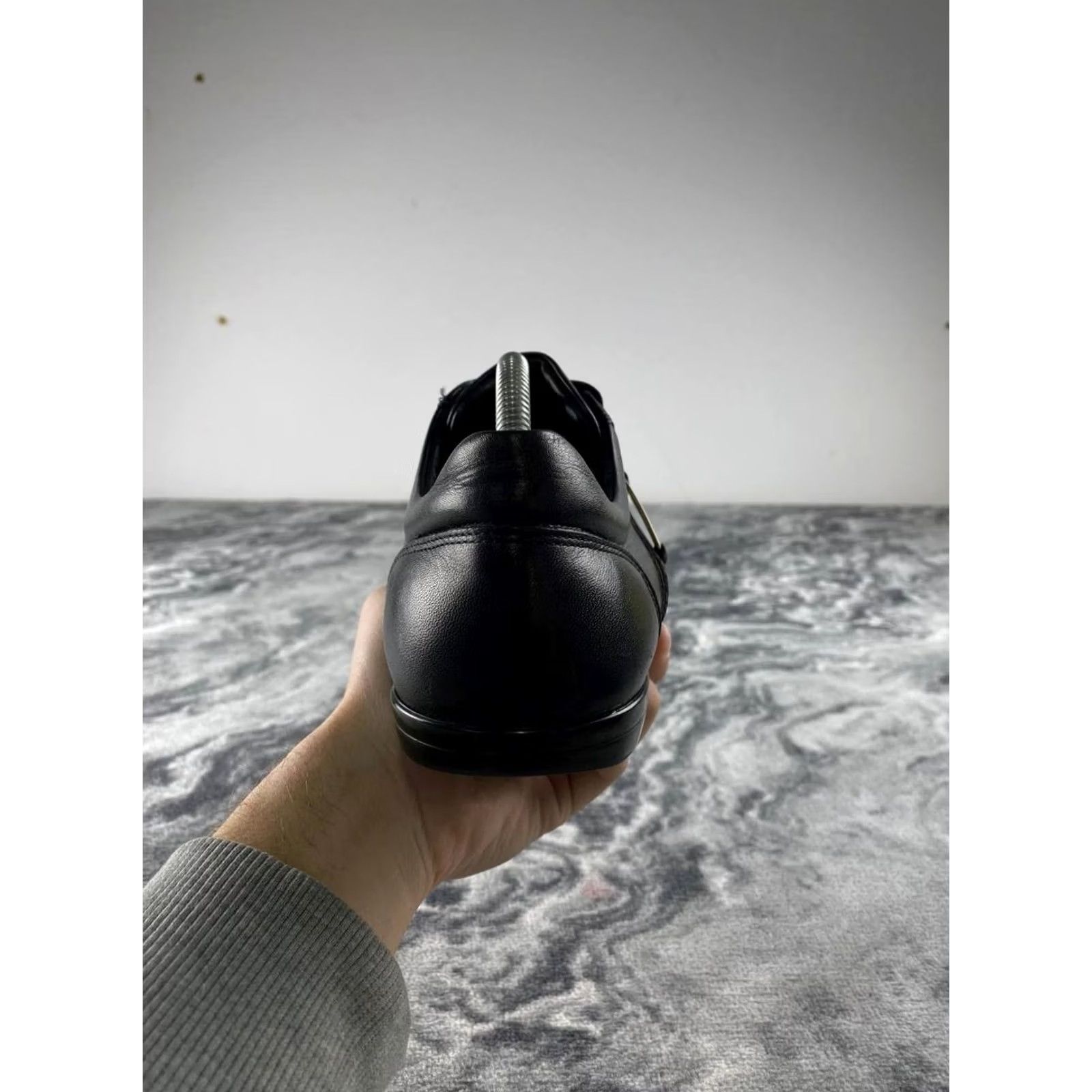 Versace Versace Collection Leather Sneakers Women Size 39 Black Casual Walking Logo Leather Upper Lining Rubber Outsole Low Top Size US 8 / IT 38 - 7 Thumbnail