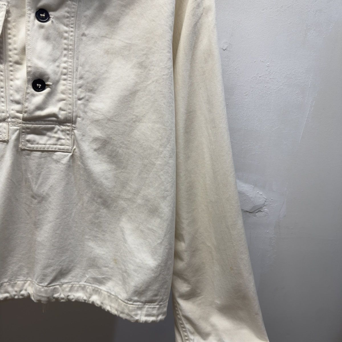 Vintage 40s WW2 US Navy Anti Gas Gunner Smock Jacket First Pattern Size US XL / EU 56 / 4 - 11 Thumbnail