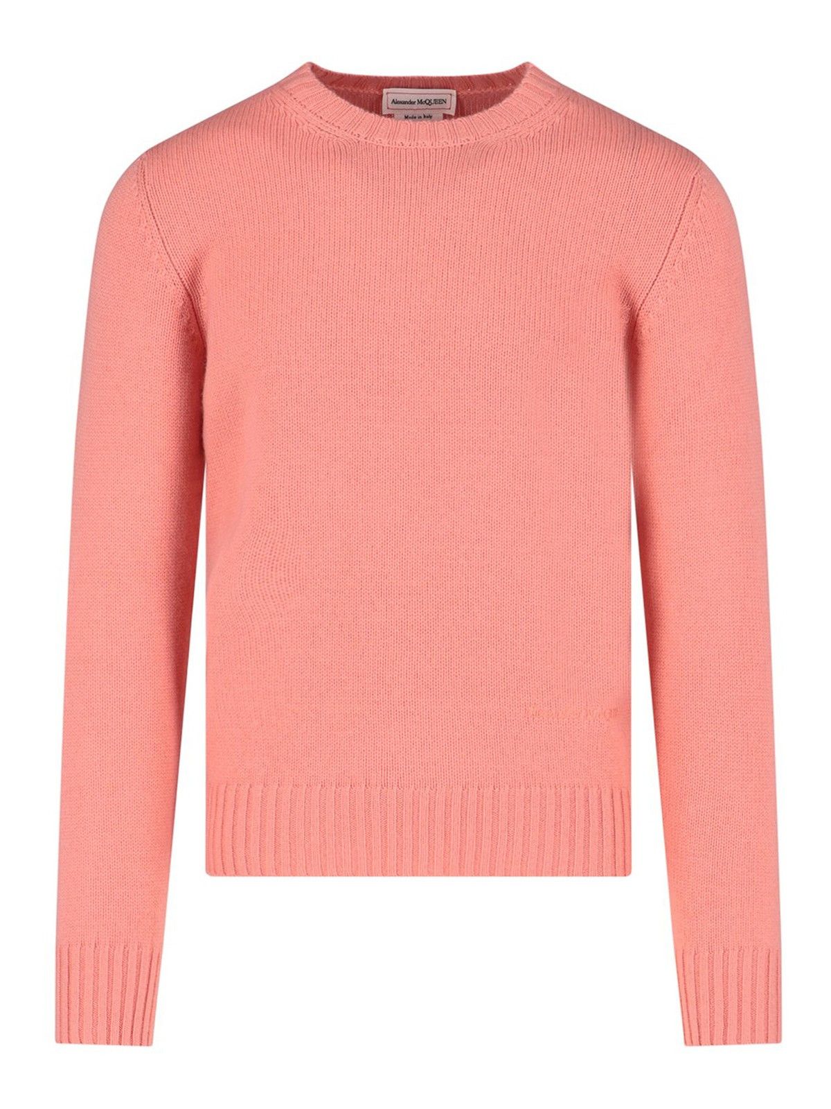 Alexander McQueen o1y1024 Crewneck Sweater in Salmon Pink Size US M / EU 48-50 / 2 - 1 Thumbnail
