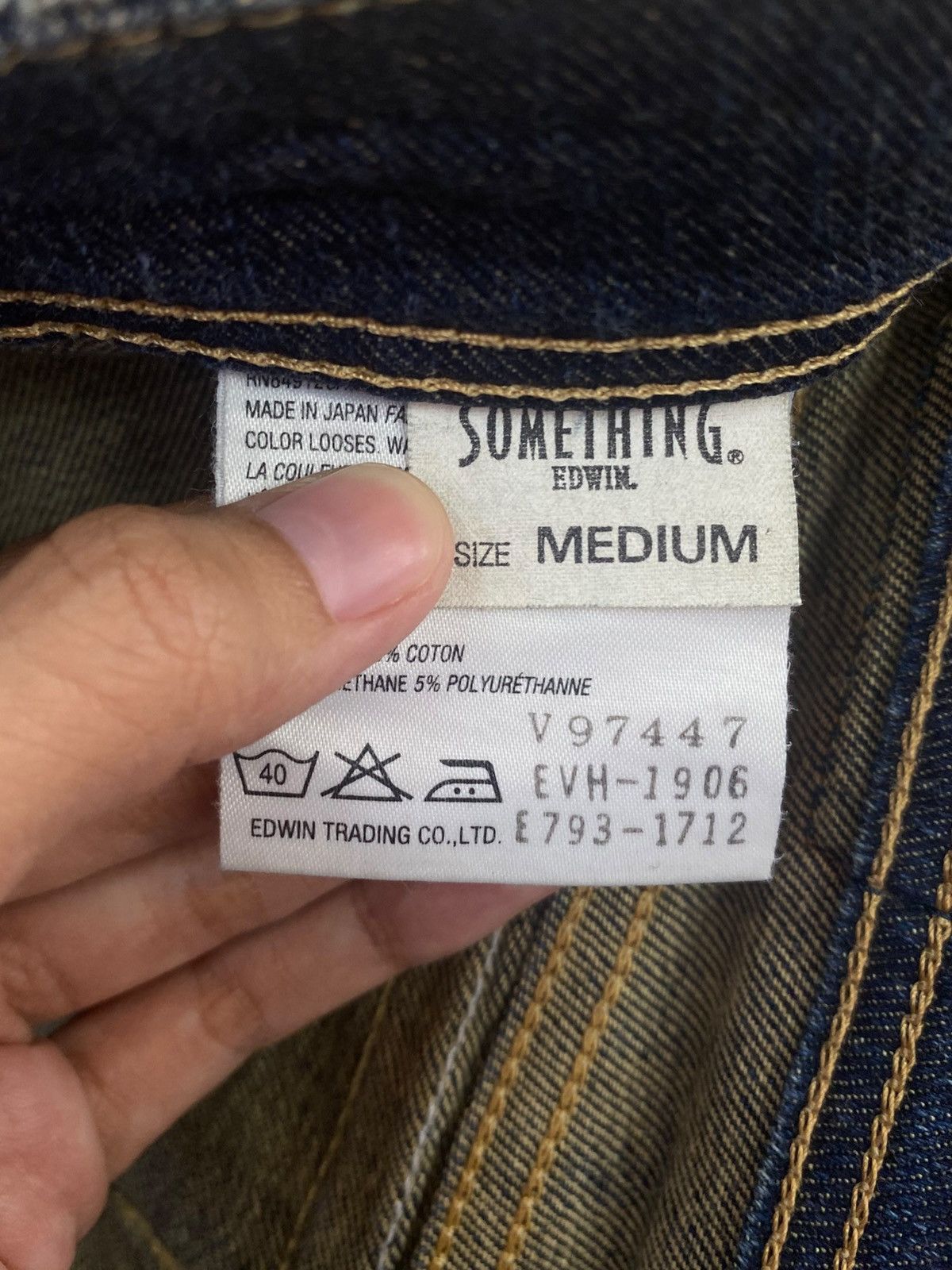 Edwin Edwin X Something Dark Faded Wash Style Flare Jeans Size US 30 / EU 46 - 9 Thumbnail