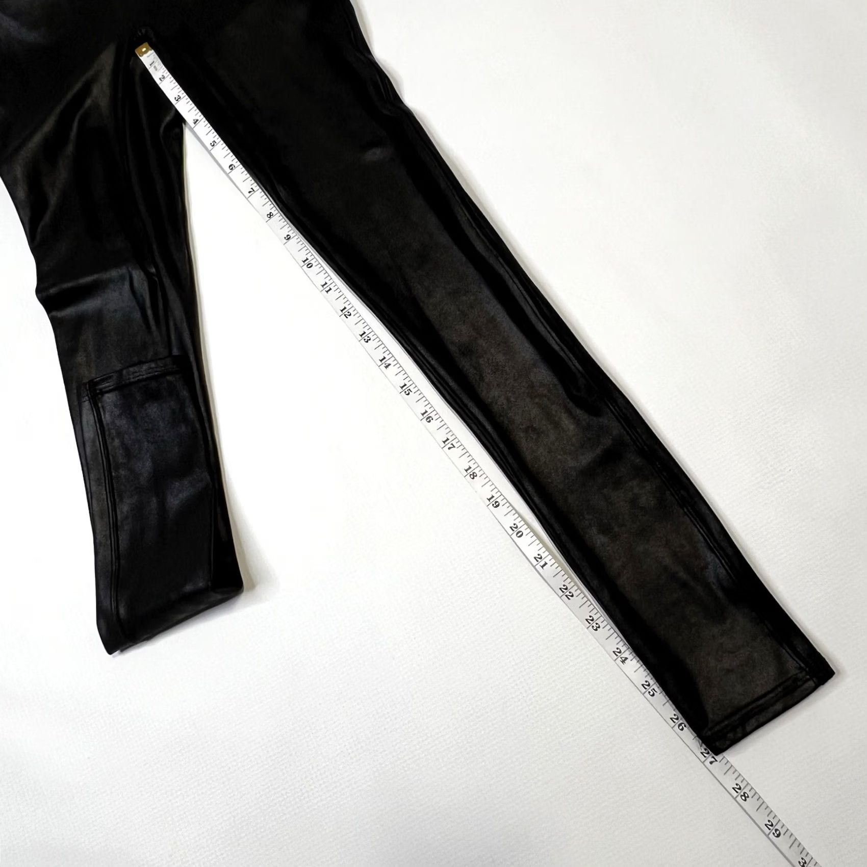 Spanx SPANX Faux Leather Leggings Women's Black Shiny Coated Compression Shaping Small Size 28" / US 6 / IT 42 - 3 Thumbnail