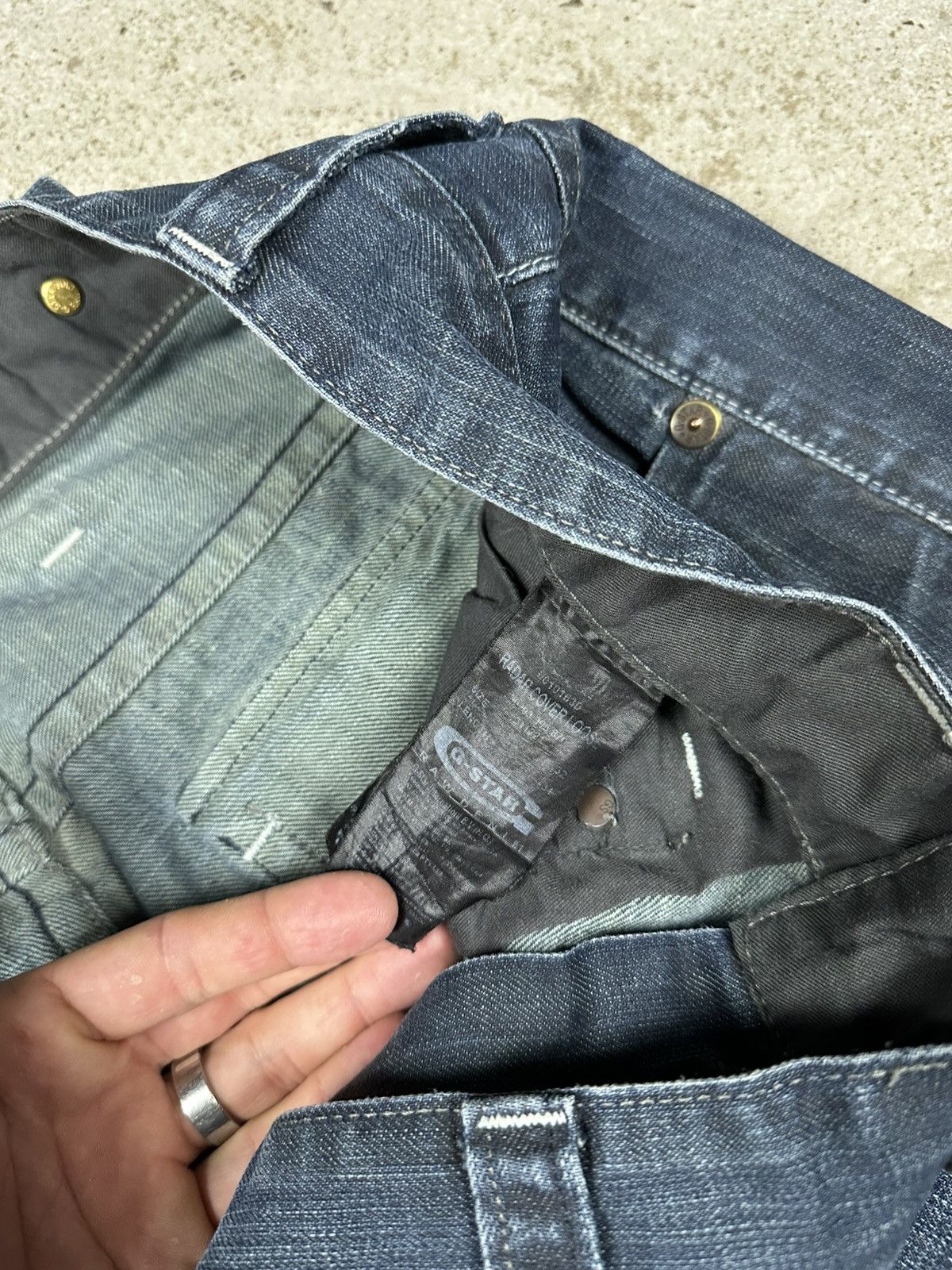 G-Star × Japanese Brand × Vintage Vintage Y2K G Star Raw Baggy Radar Cover Loose Denim Pants Size US 32 / EU 48 - 8 Thumbnail