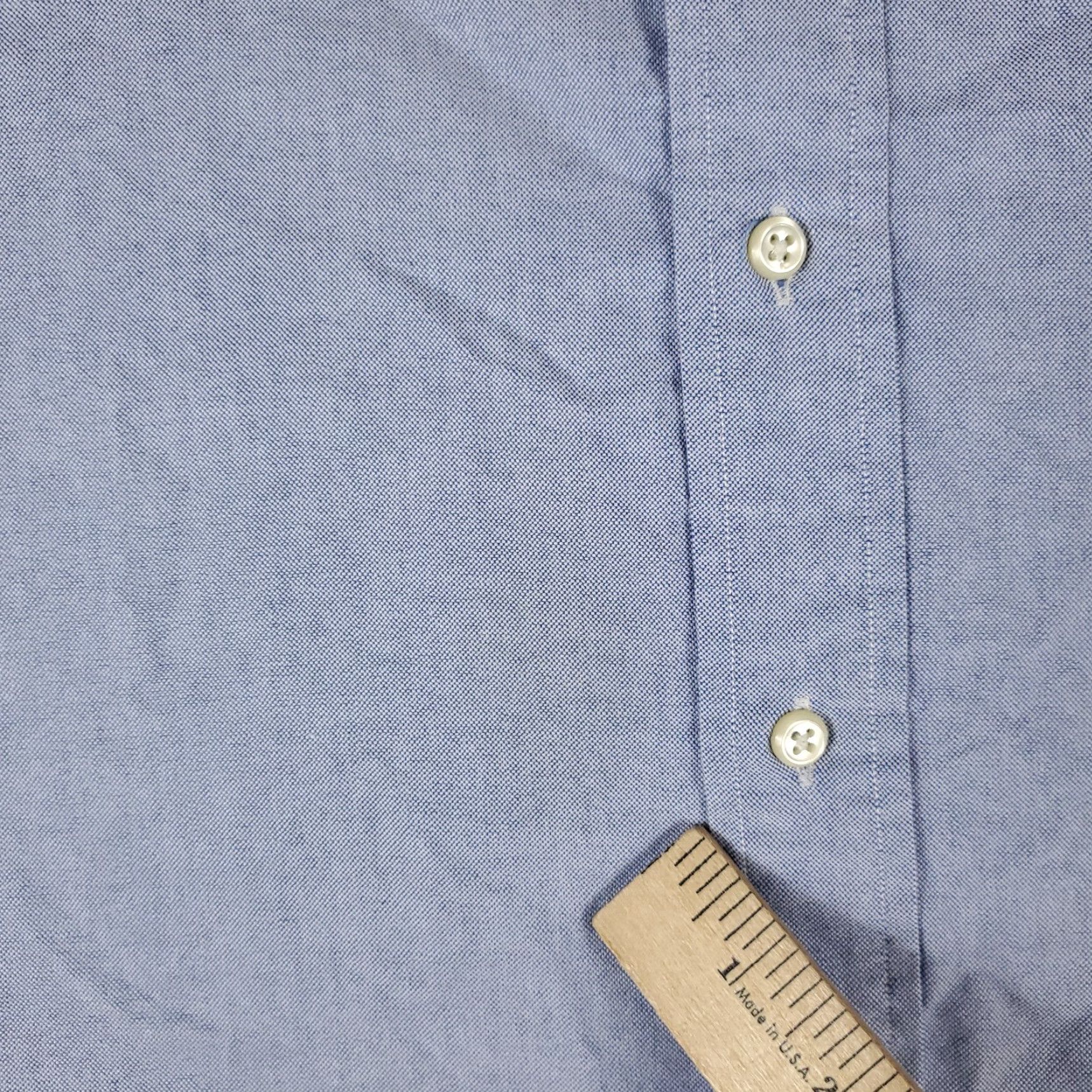 Ralph Lauren Ralph Lauren Dress Shirt Mens Size 17 Blue Long Sleeve Button-Down Regular Fit Size 46R - 4 Thumbnail