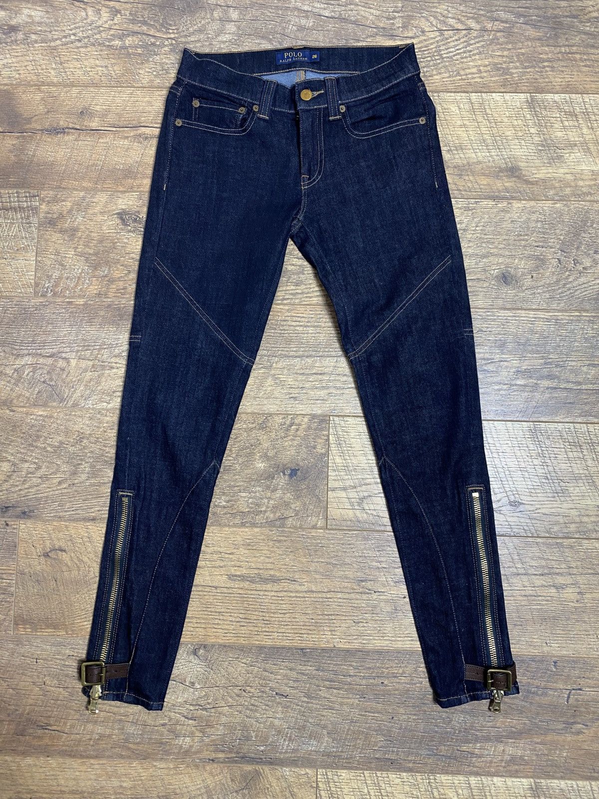 Ralph Lauren Polo Ralph Lauren Jodhpur Denim Skinny Jeans w Ankle Zips 26 Size 26" / US 2 / IT 38 - 2 Thumbnail
