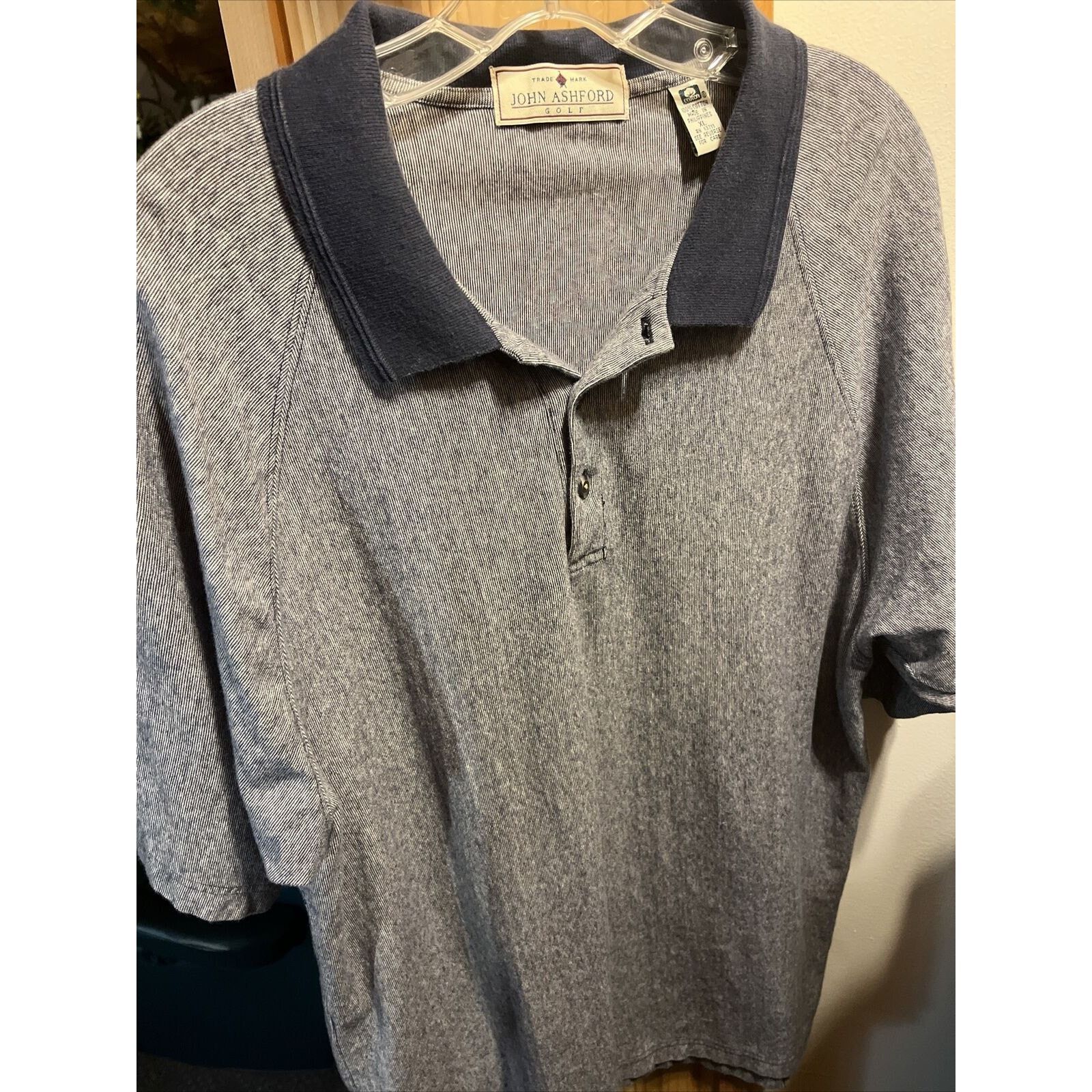John Ashford John Ashford Golf Vintage Men XL Gray 1/4 Button Cotton Polo Size US XL / EU 56 / 4 - 11 Thumbnail