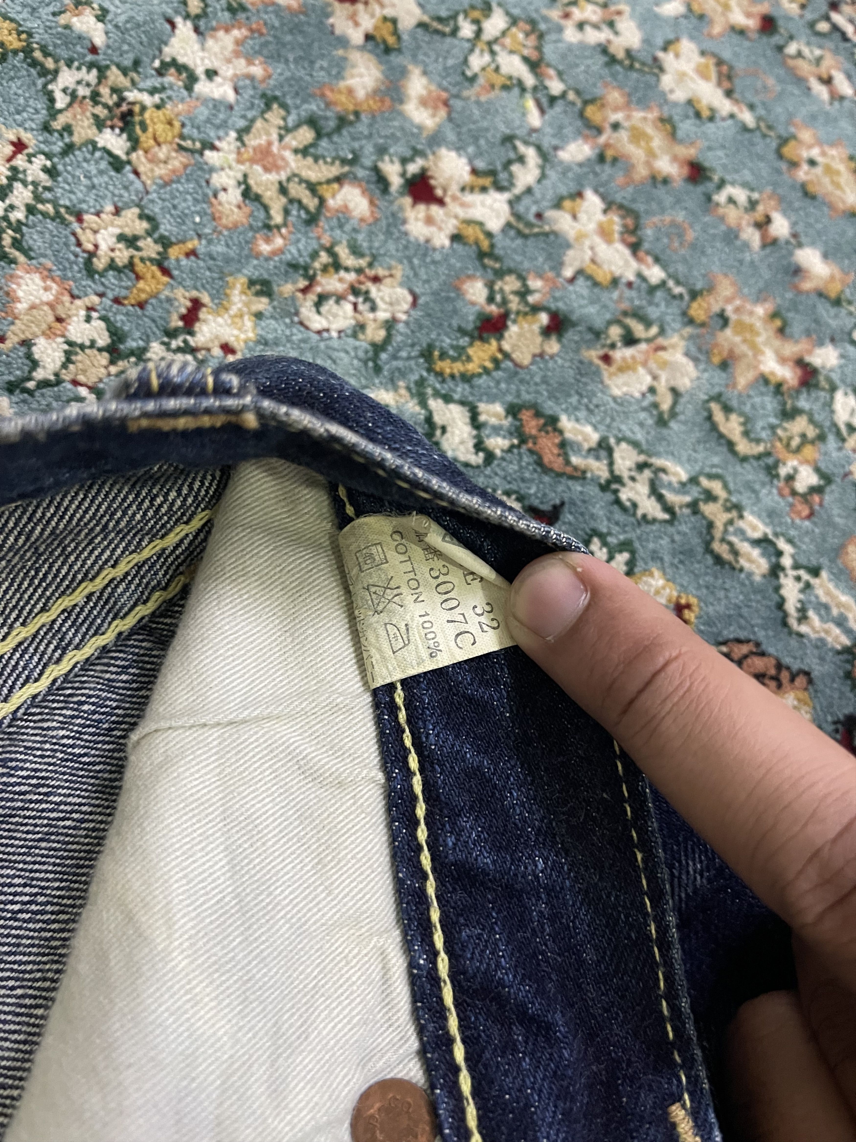 The Flat Head TFH Flared Blue Light Wash Jeans Size US 32 / EU 48 - 12 Thumbnail
