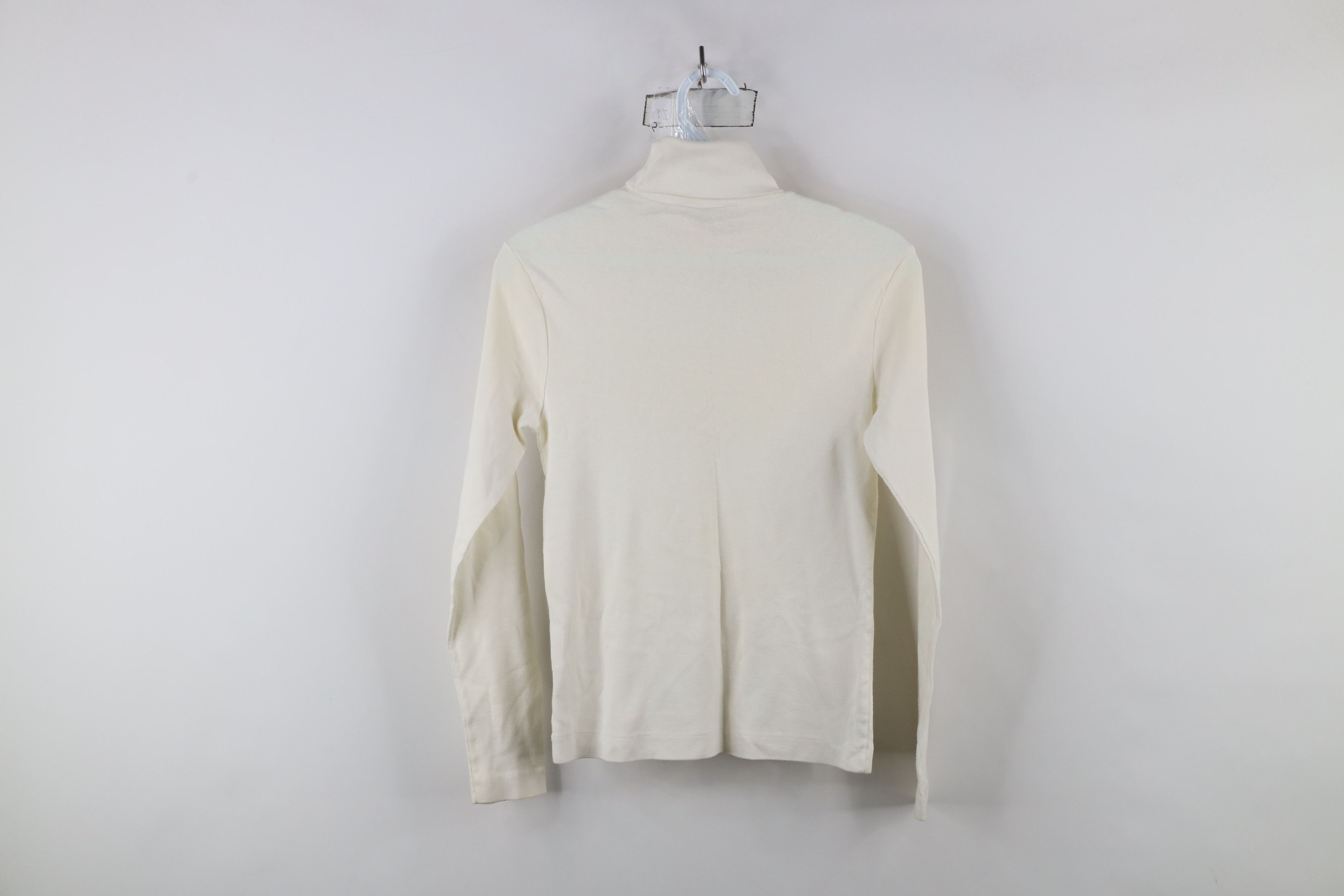Vintage Vintage 70s Streetwear Blank Knit Turtleneck T-Shirt White Size M / US 6-8 / IT 42-44 - 6 Thumbnail