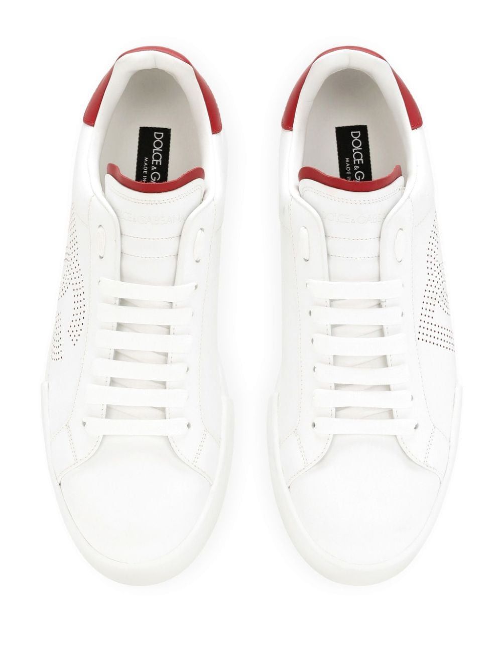 Dolce & Gabbana o1s22i1n0225 Low-Top Sneakers in White Red Size US 7 / EU 40 - 4 Thumbnail