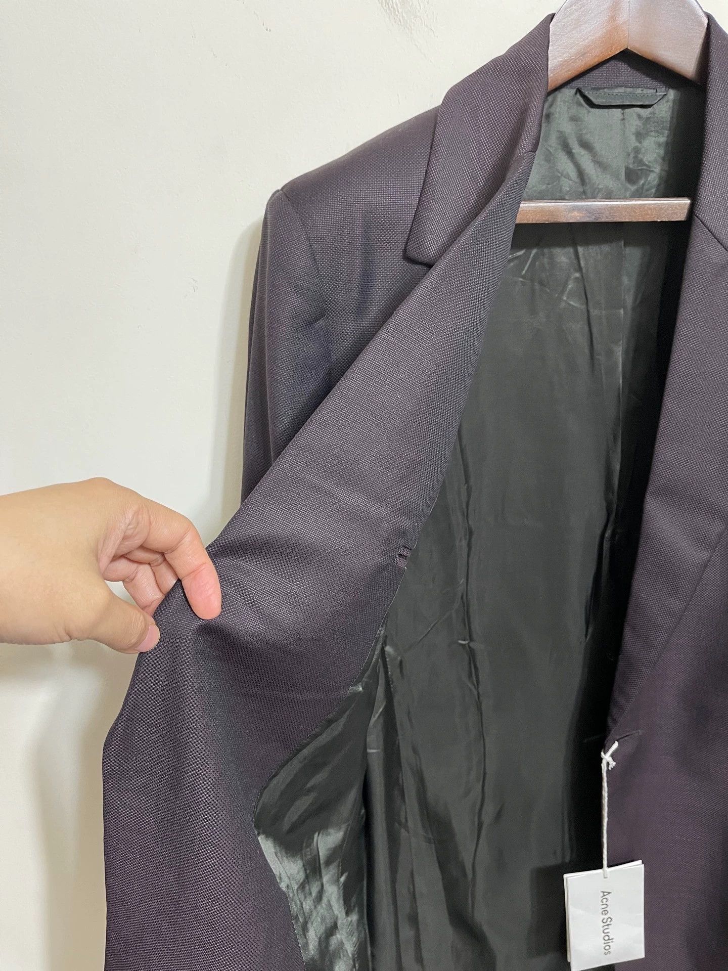 Acne Studios Purple Single-Breasted Blazer with Pockets Size US XXS / EU 40 - 5 Thumbnail
