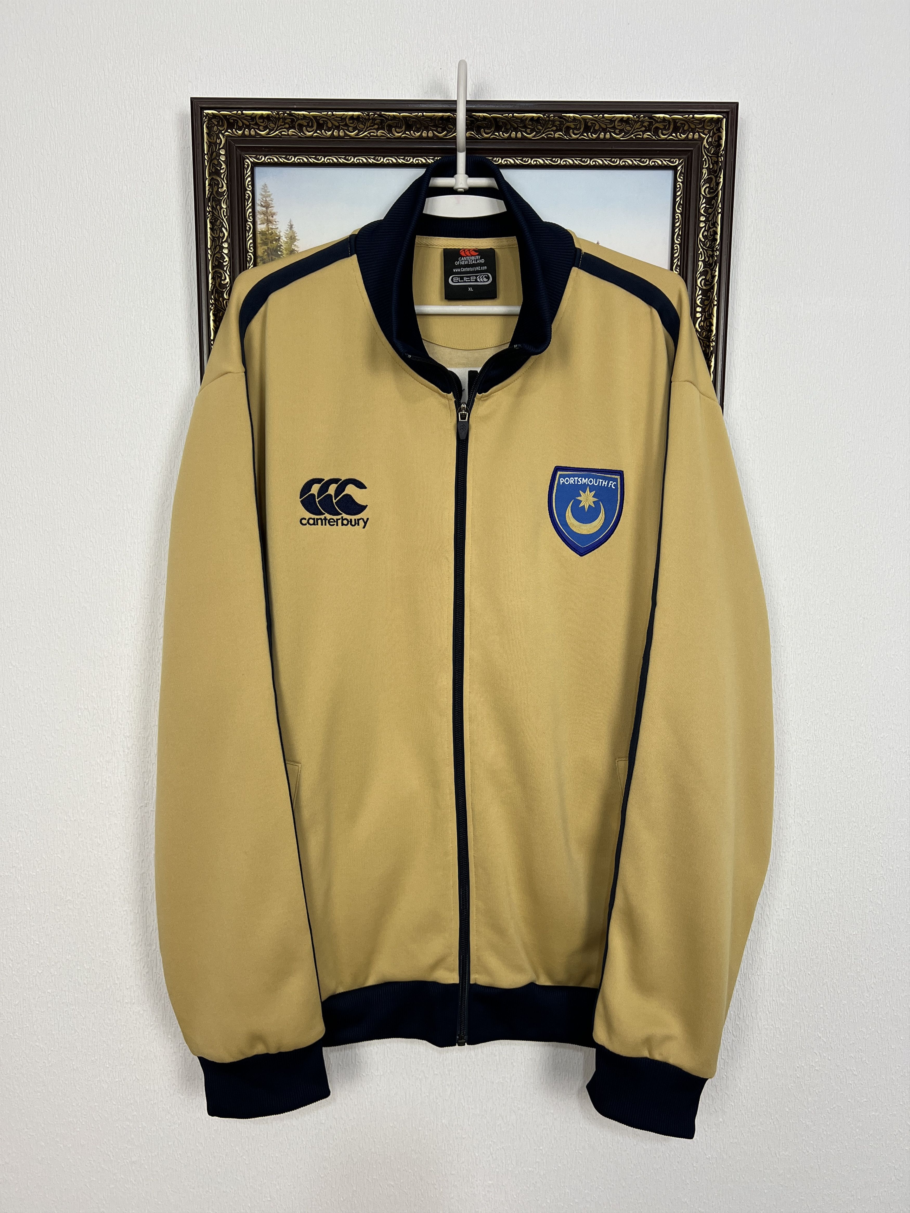 Vintage Portsmouth Football Jacket Soccer Track Top Zip Rare Size US XL / EU 56 / 4 - 1 Thumbnail