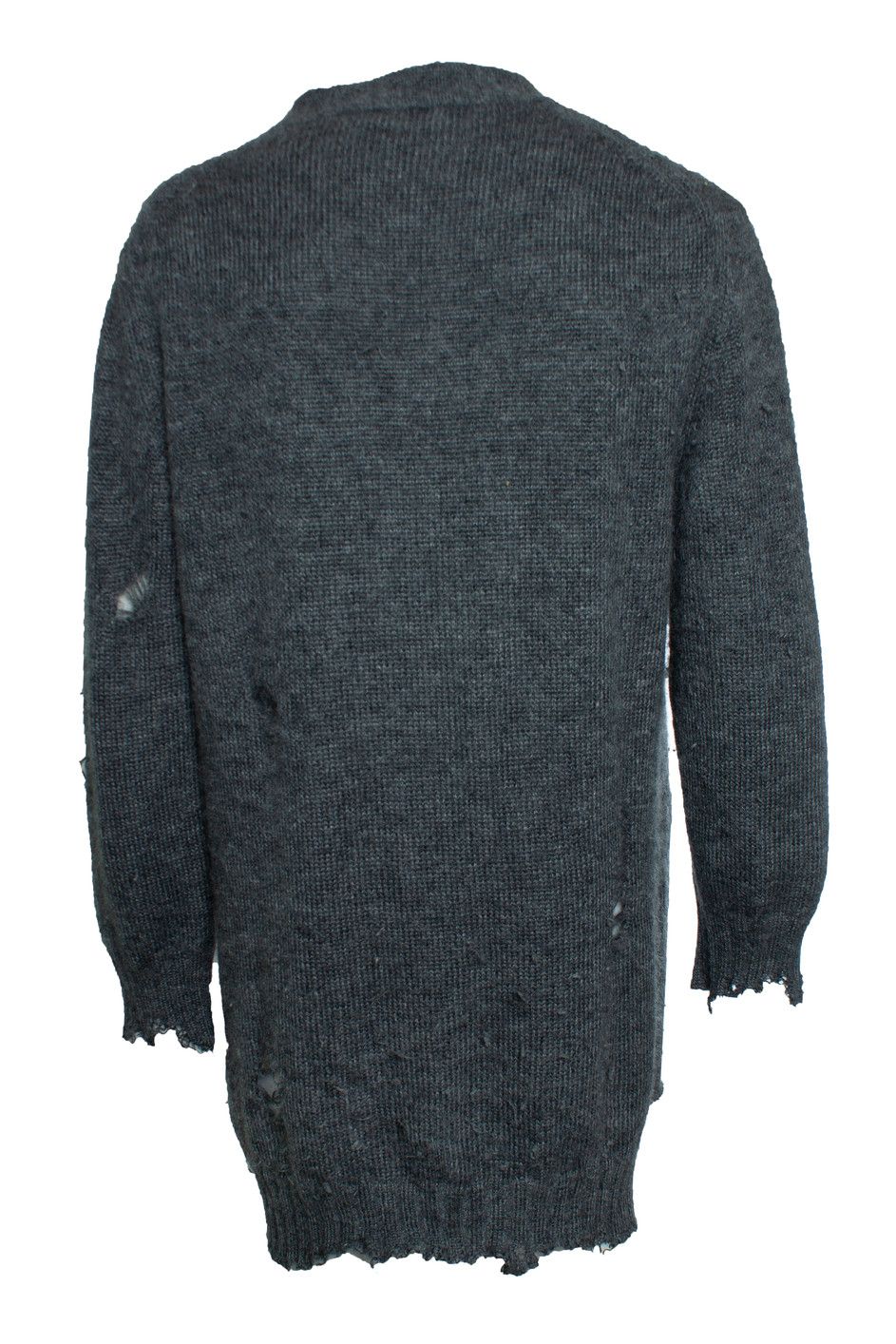 Alexander McQueen Alexander McQueen, Grey distressed cardigan Size US M / EU 48-50 / 2 - 2 Thumbnail