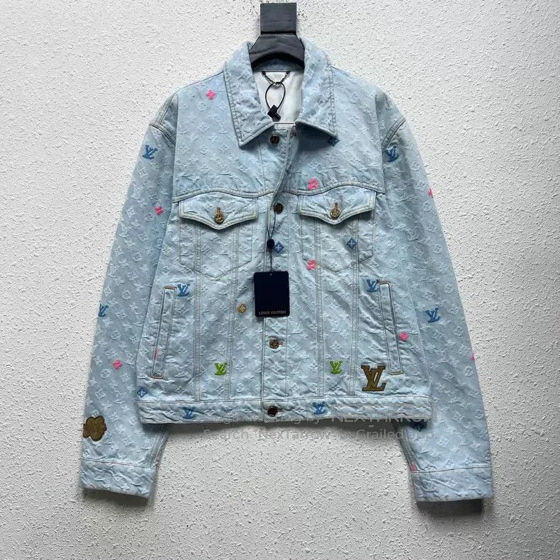 Louis Vuitton Louis Vuitton Tyler Full Print Denim Jacket Size US M / EU 48-50 / 2 - 1 Thumbnail