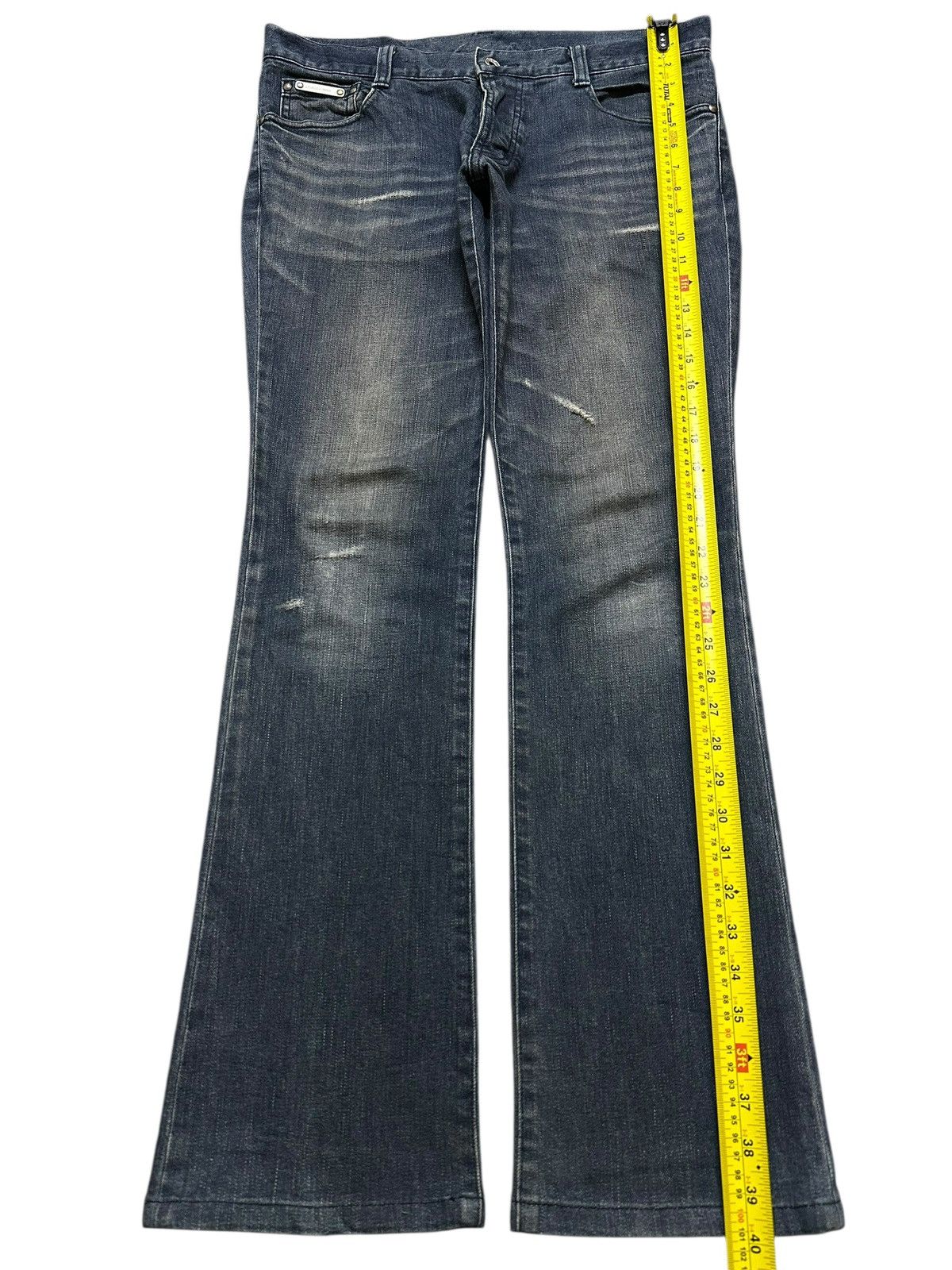 5351 POUR LES HOMMES Vintage Japan 5351 Pour Les Homme Fade Wash Bootcut Wide Leg Size US 33 - 15 Thumbnail