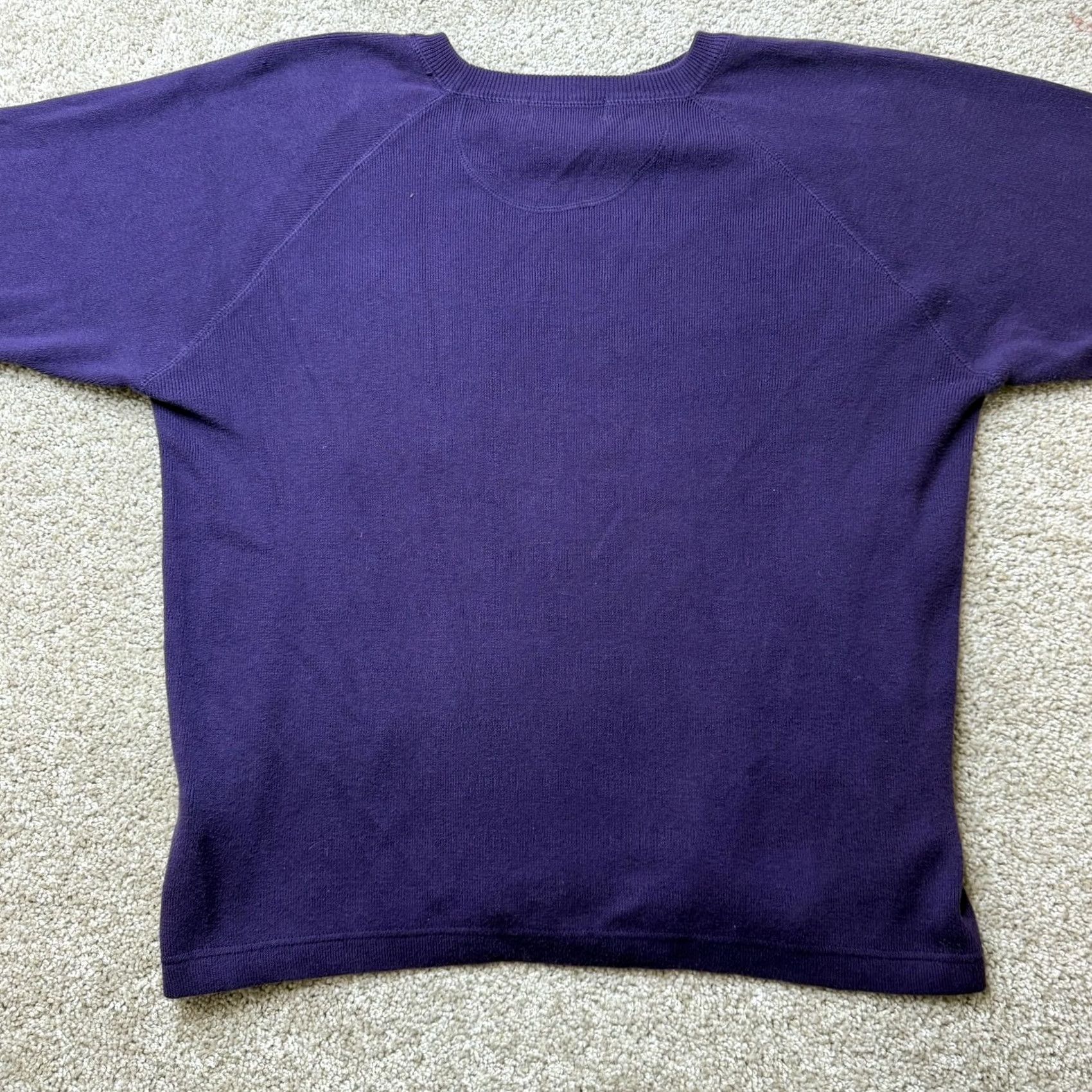 Eddie Bauer VINTAGE Eddie Bauer Sweater Womens Medium Purple Crew Neck Pocket Tight-Knit Size M / US 6-8 / IT 42-44 - 4 Thumbnail