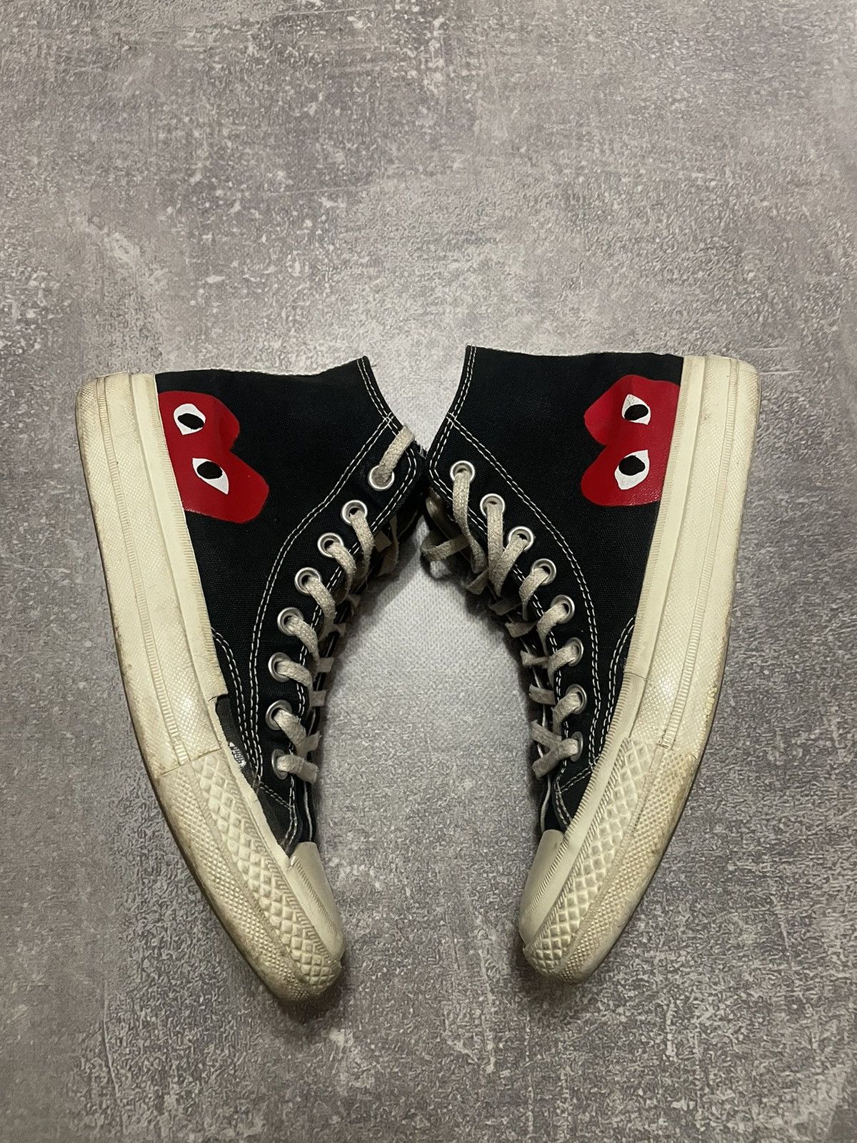 Comme des Garcons × Converse × Vintage Comme Des Garcons CDG PLAY X Converse Chuck Taylor High 39 Size US 6 / EU 39 - 2 Thumbnail