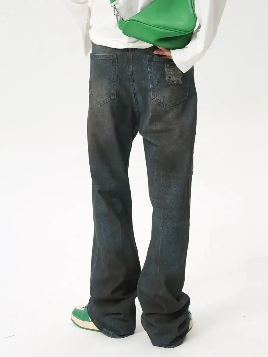 Japanese Brand Retro loose high street micro flared jeans Size US 32 / EU 48 - 4 Thumbnail