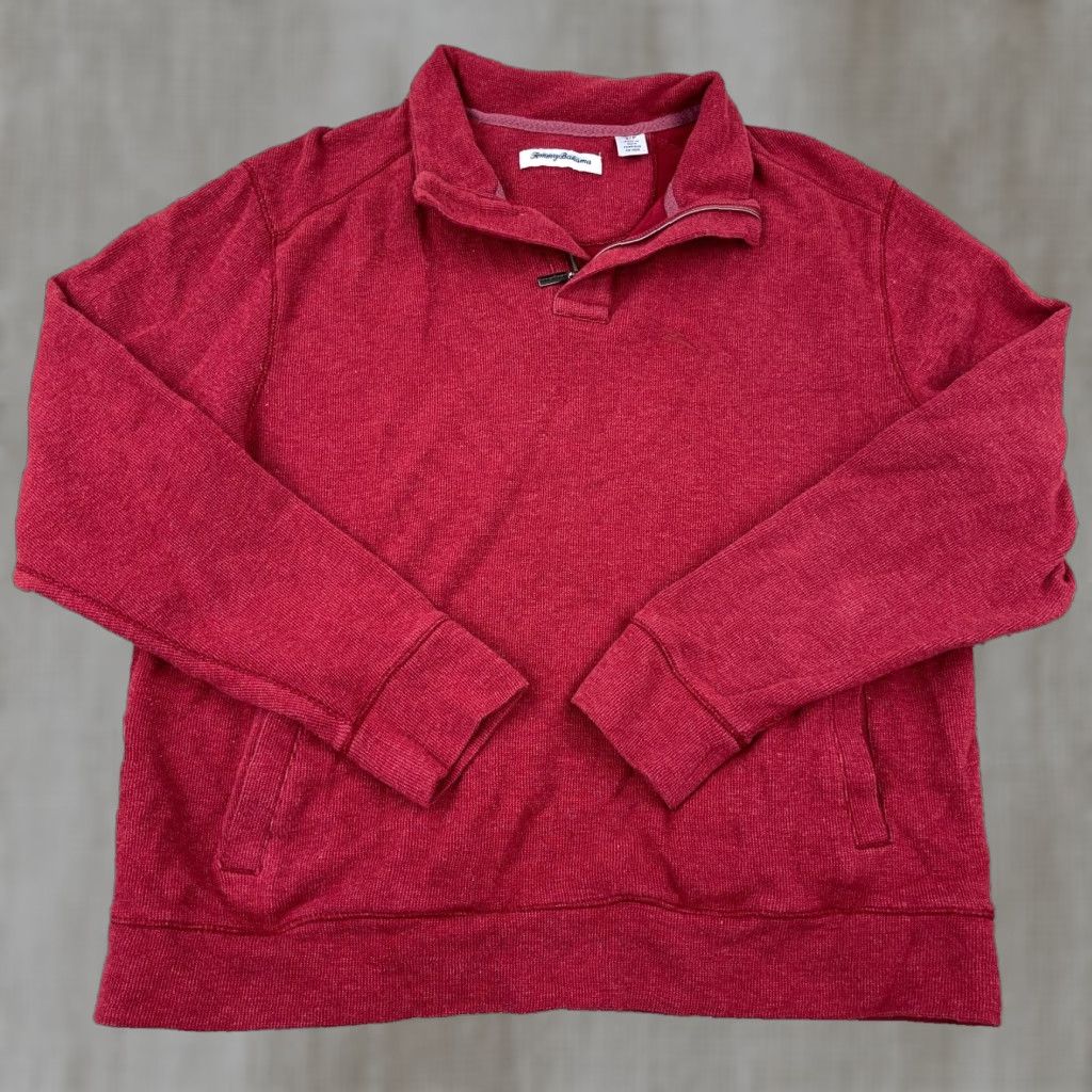 Tommy Bahama Tommy Bahama Sweater Men S Red Pullover 1/4 Zip Knit Classic Modern Regular Size US S / EU 44-46 / 1 - 1 Thumbnail