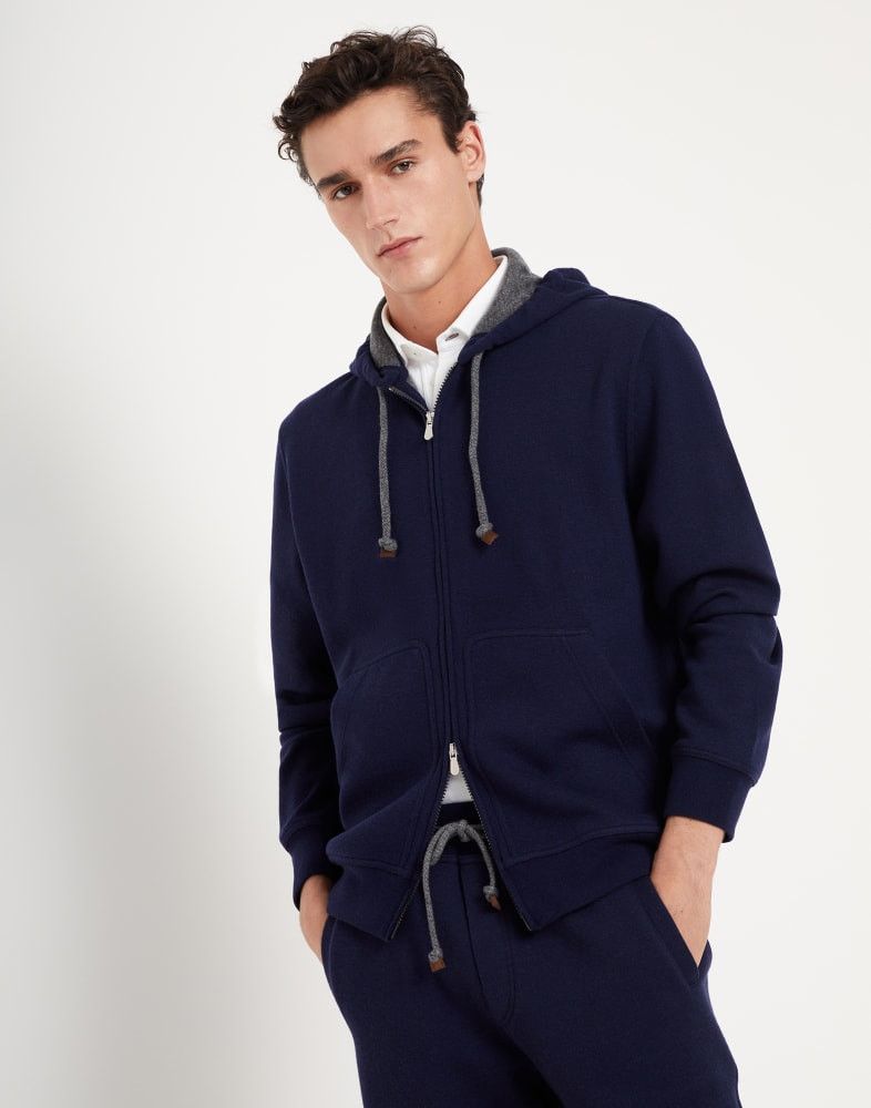 o1w1db10924 Reversible Cardigan Sweatshirt in Open Blue