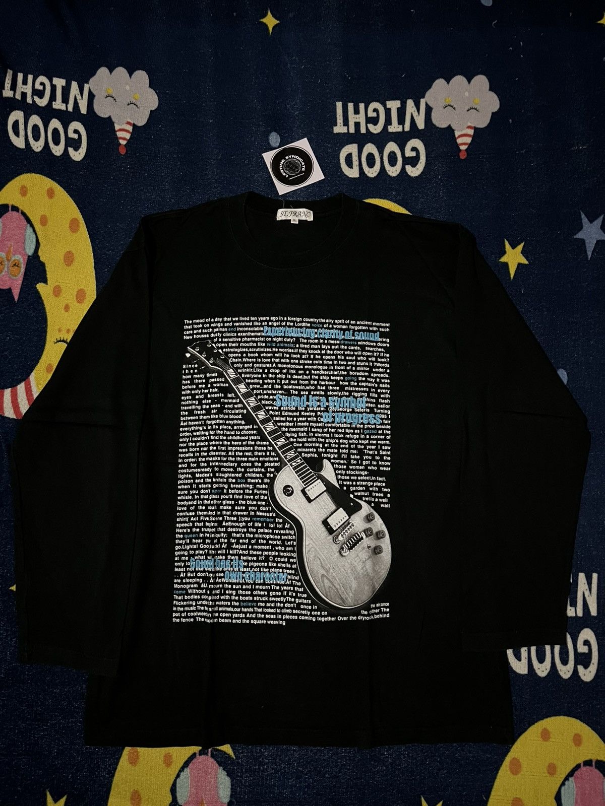 Japanese Brand ST. Franc Experiencing Clarity Of Sound Poem Longsleve Tee Size US XL / EU 56 / 4 - 1 Thumbnail